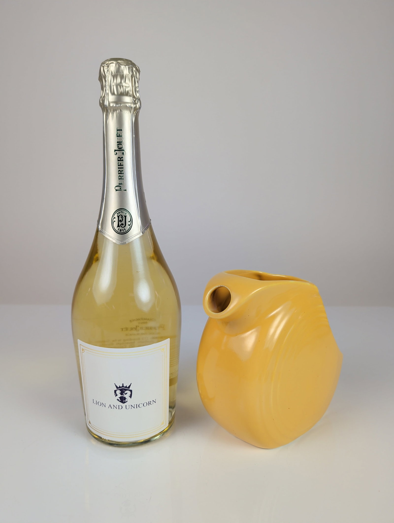 Fiesta Yellow Ceramic Disk Pitcher - 4