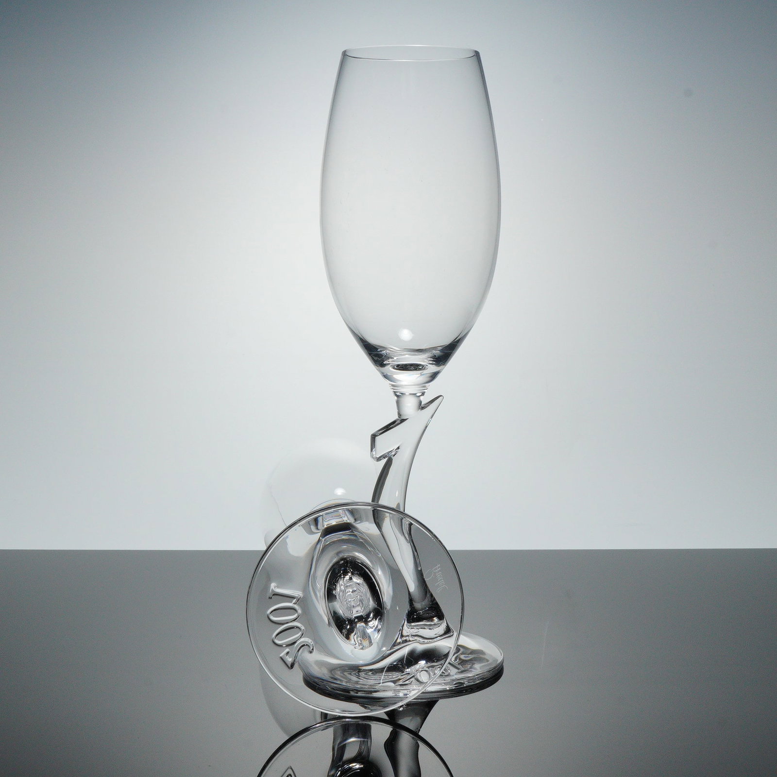 2pc Riedel Crystal Champagne Glasses, Millenium - 3