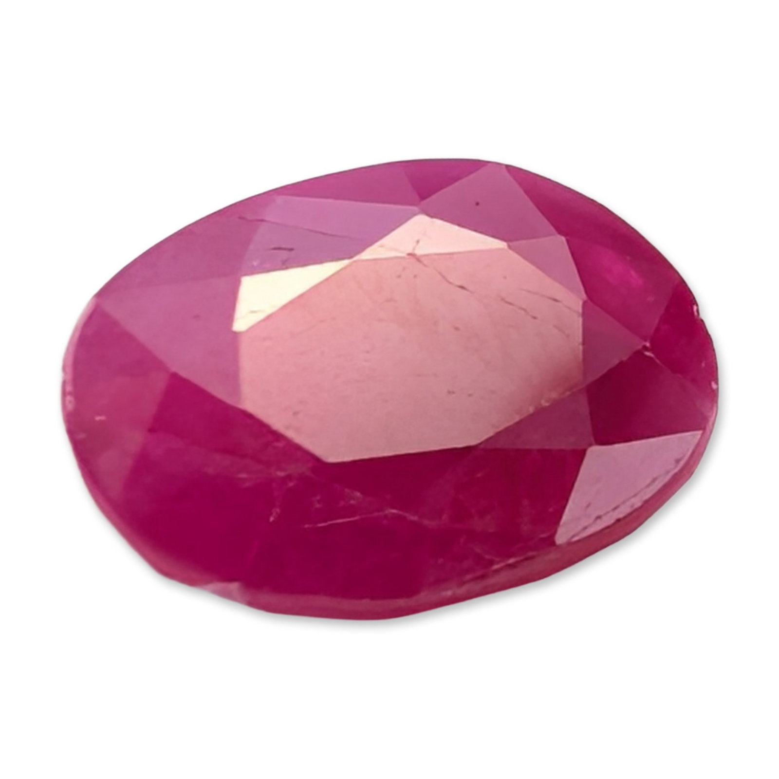 Oval Mixed Cut Pinkish Red Loose Ruby Gemstone (1 of 4)
