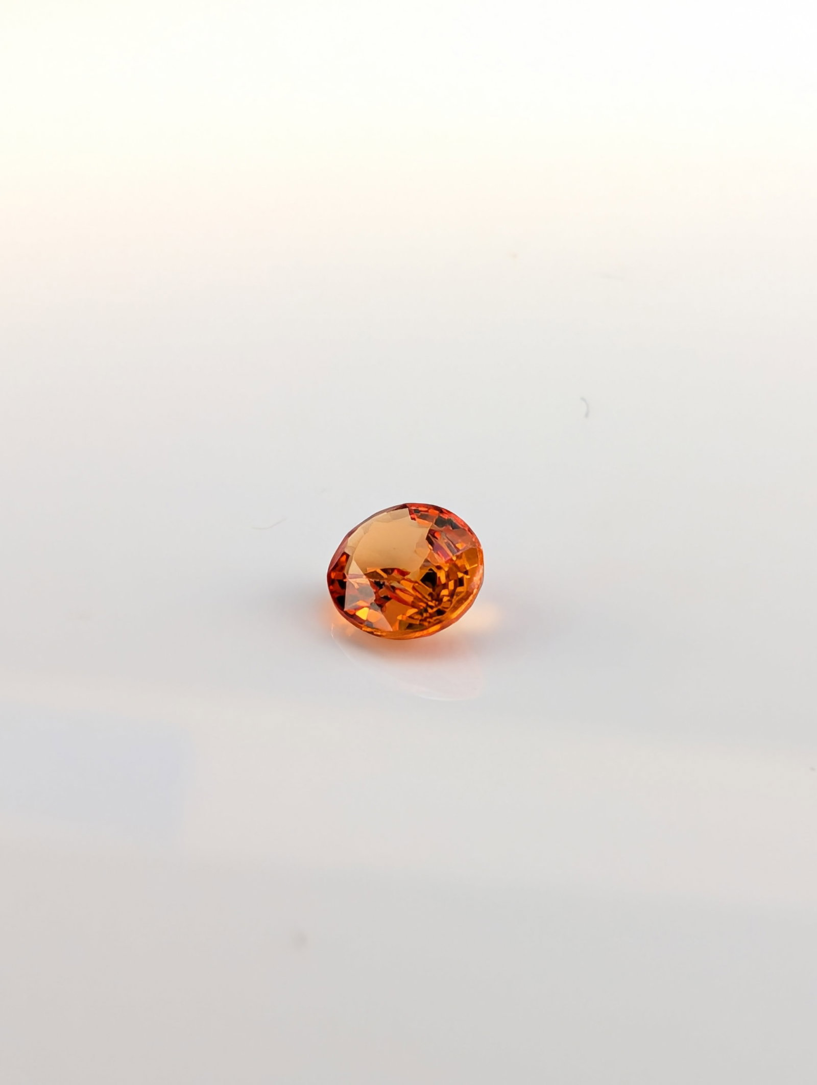 Faceted Oval Orange Gemstone - 2