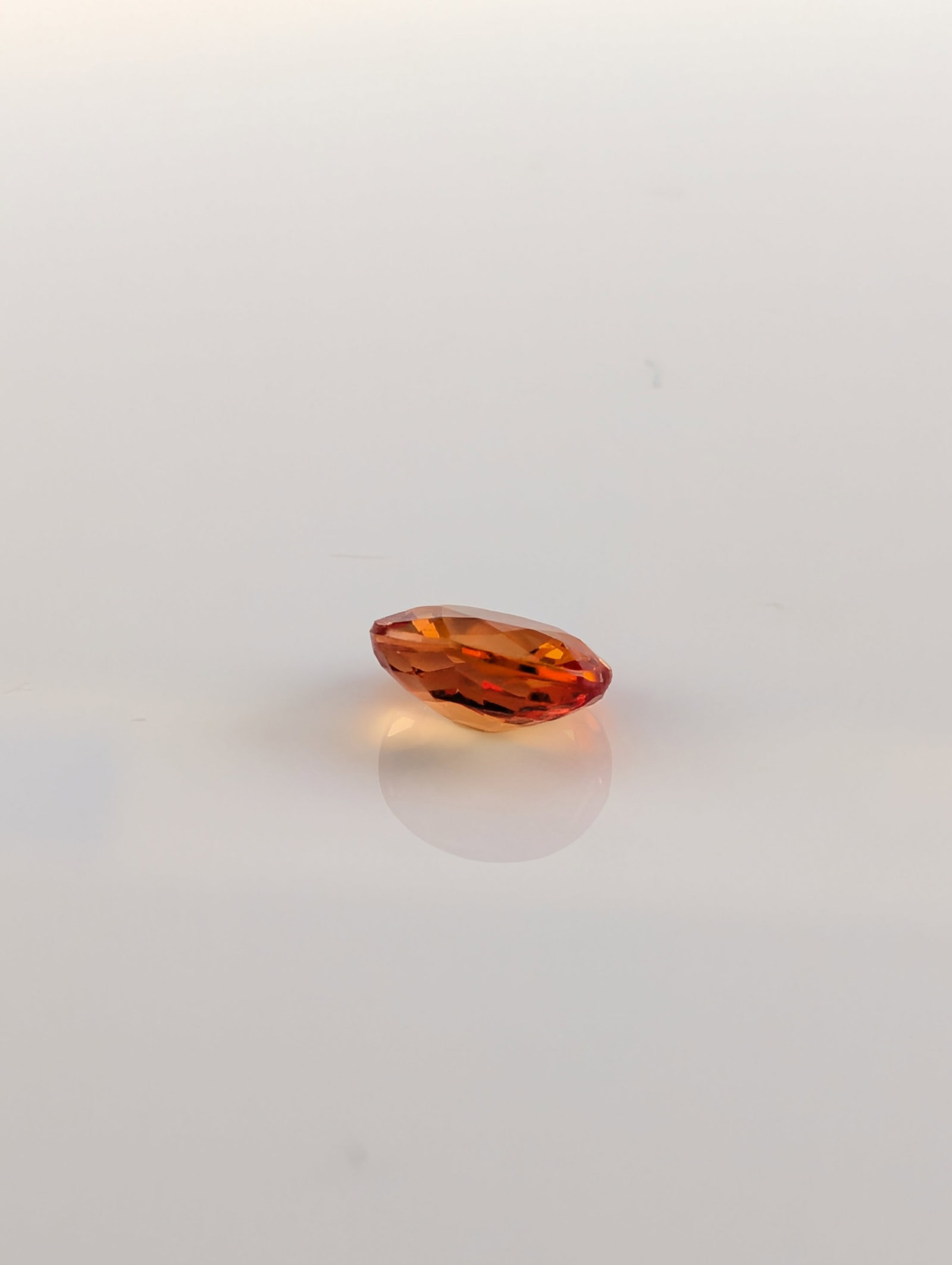 Faceted Oval Orange Gemstone - 3