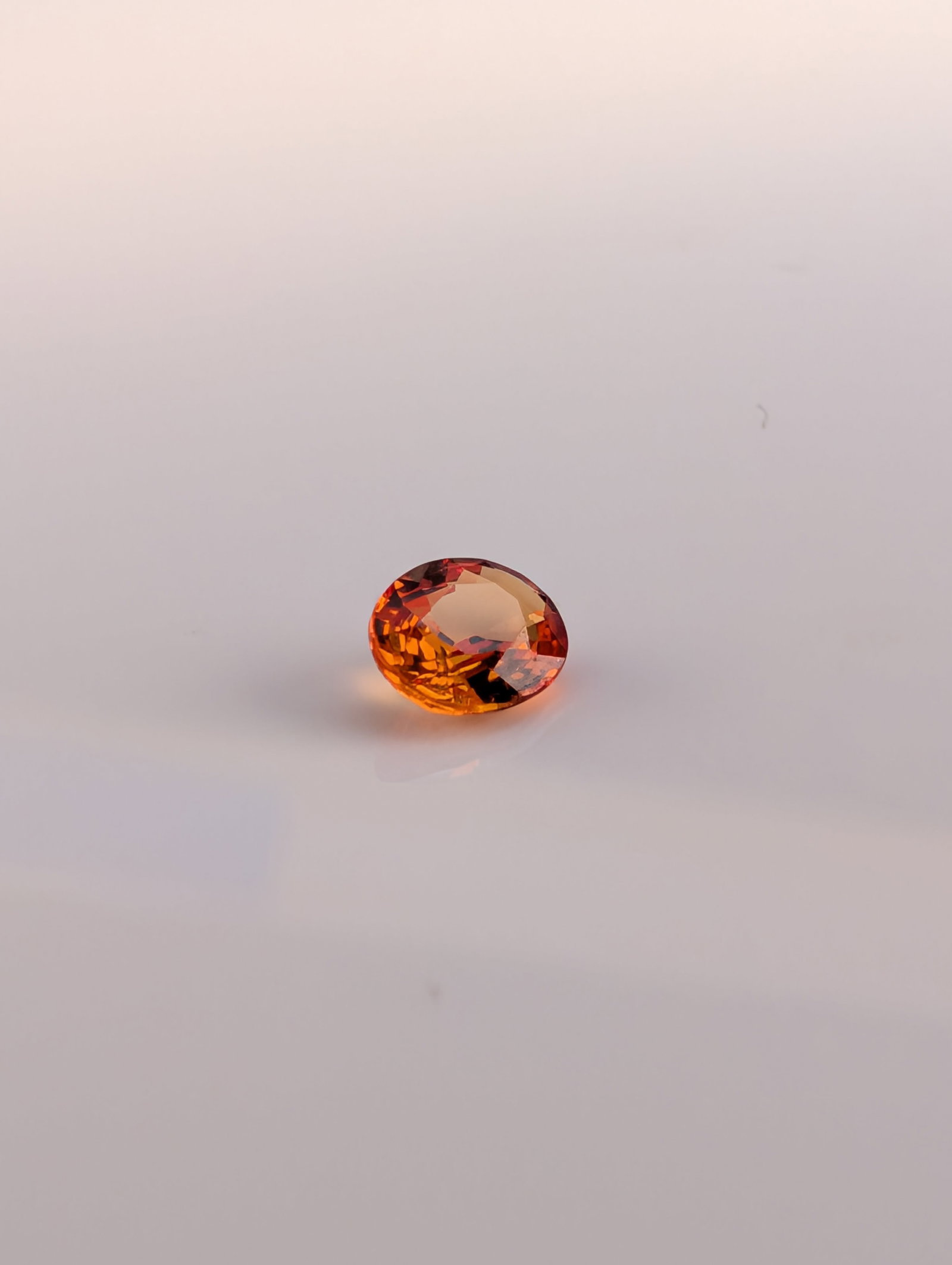Faceted Oval Orange Gemstone - 4