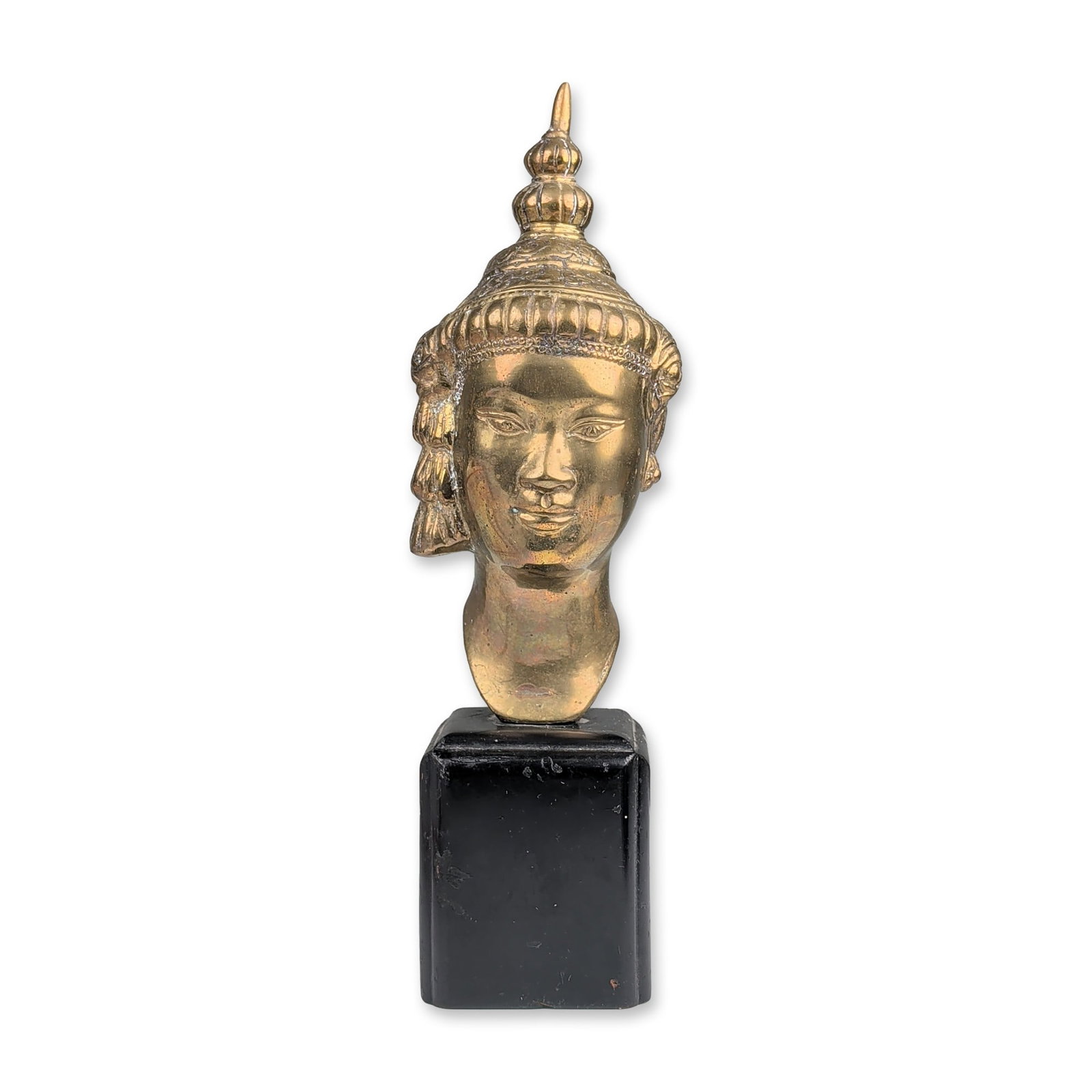 Thai Style Cast Brass Buddha Head (1 of 5)