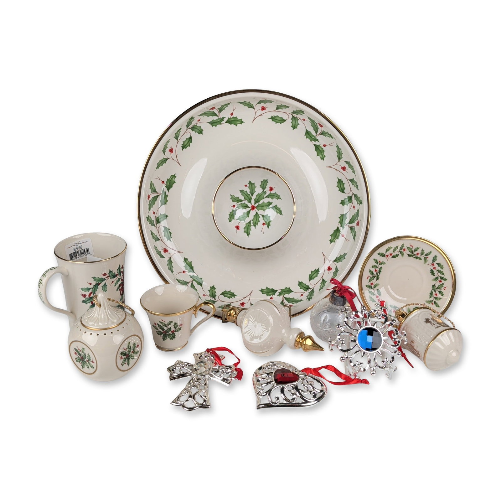 11pc Collection of Lenox Holiday Tableware and Ornaments (1 of 7)