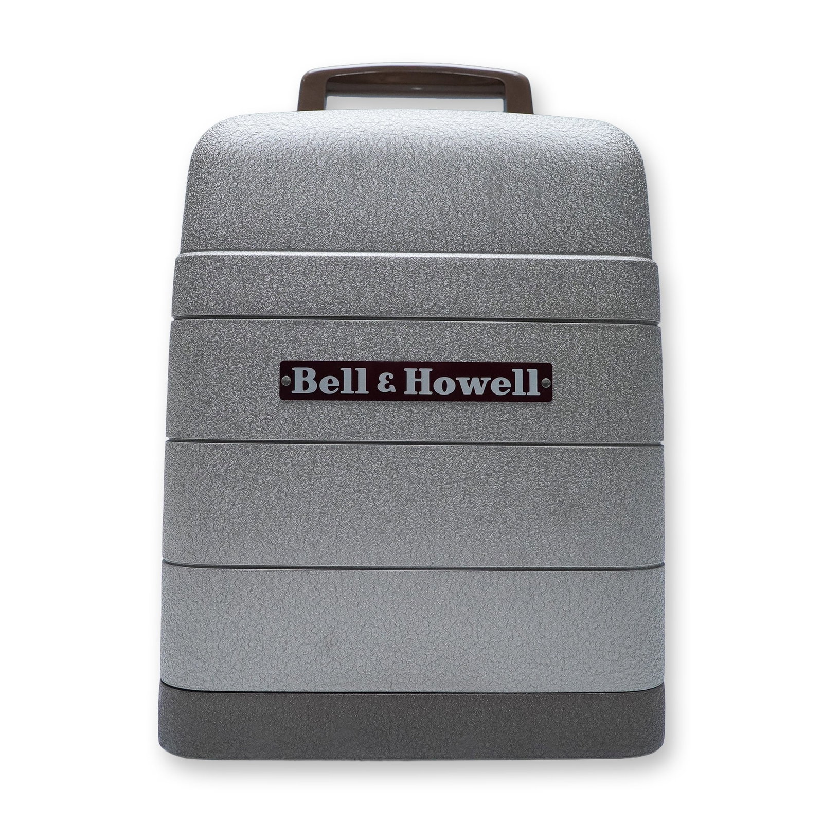 Bell & Howell 16mm Film Projector with Original Box: A vintage Bell & Howell 16mm film projector, showcasing the brand's renowned durability and craftsmanship. This classic model features a sleek metal housing with a textured finish, built for reliabili