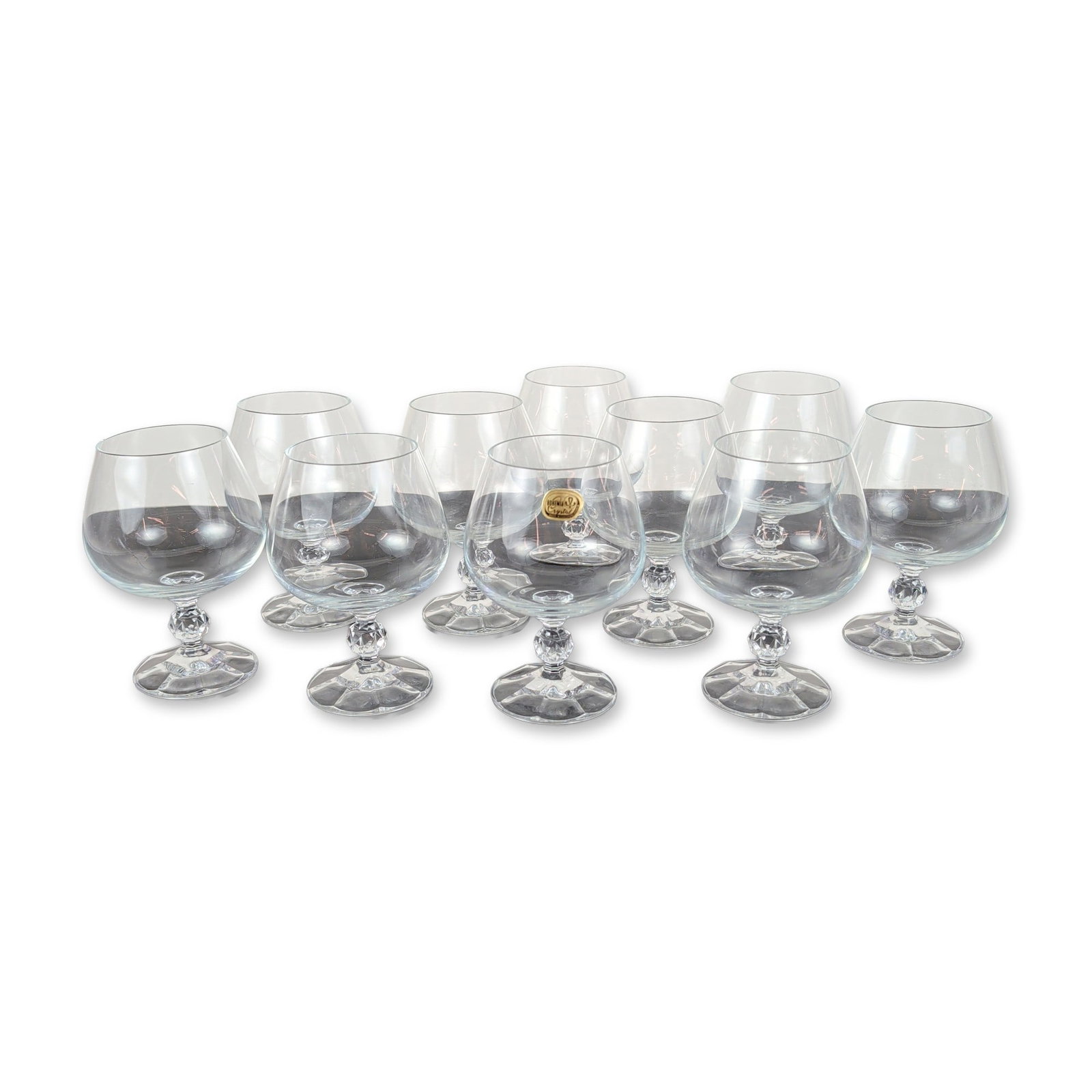 6pc Bohemia Crystal Claudia Brandy Snifters (1 of 4)