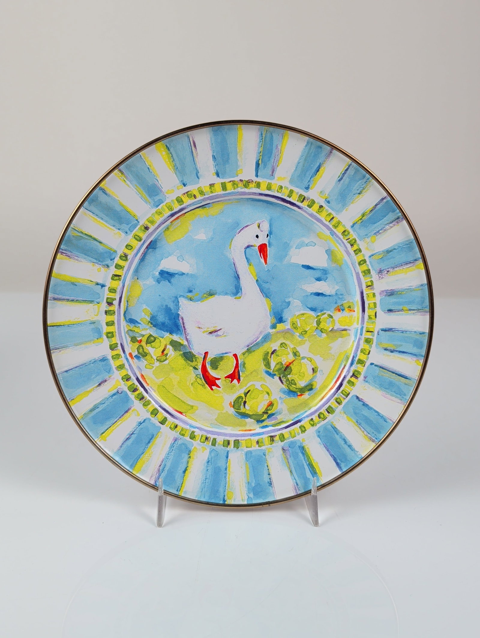 2pc MacKenzie-Childs Enamelware Plates - 2