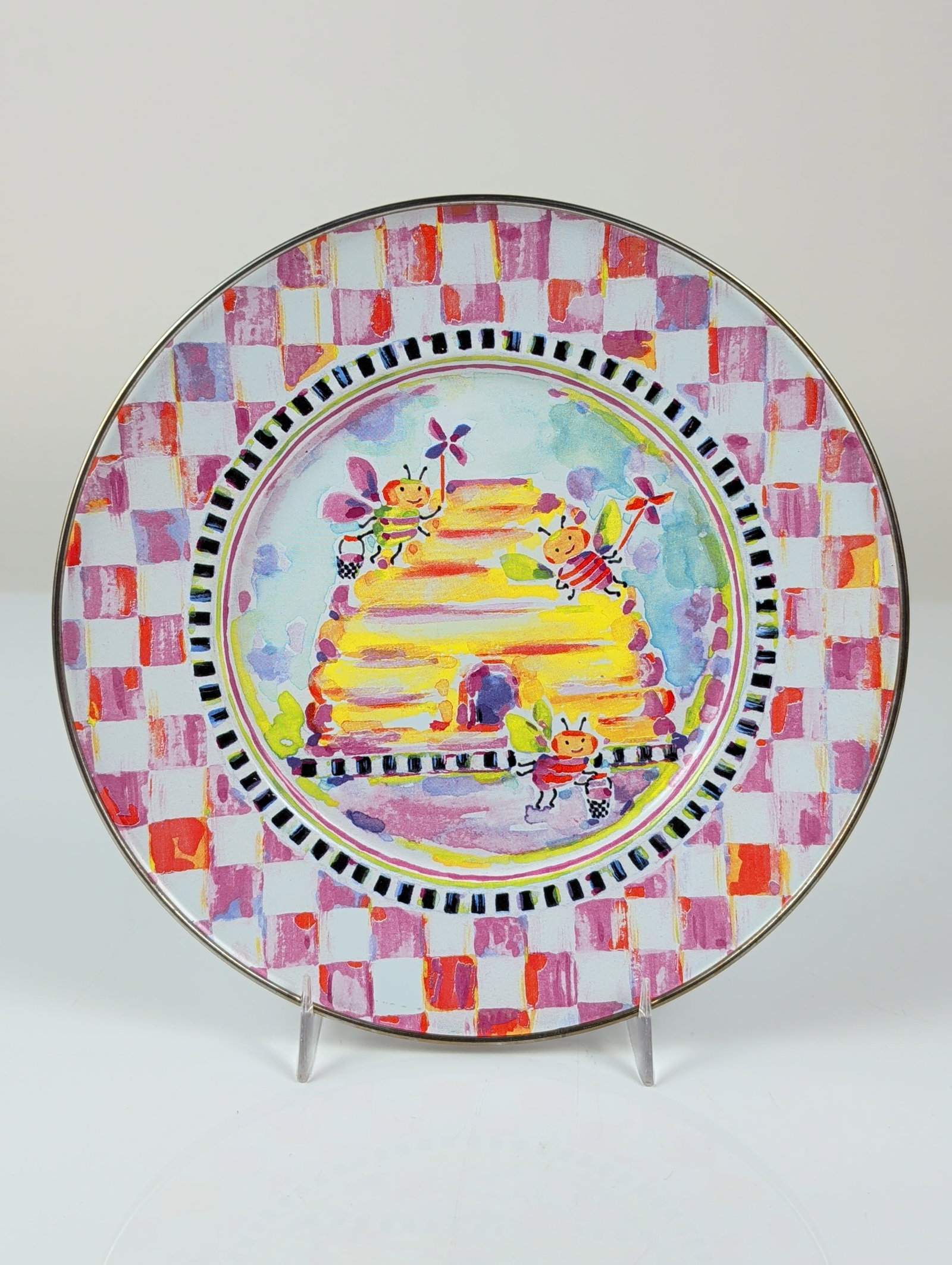 2pc MacKenzie-Childs Enamelware Plates - 3
