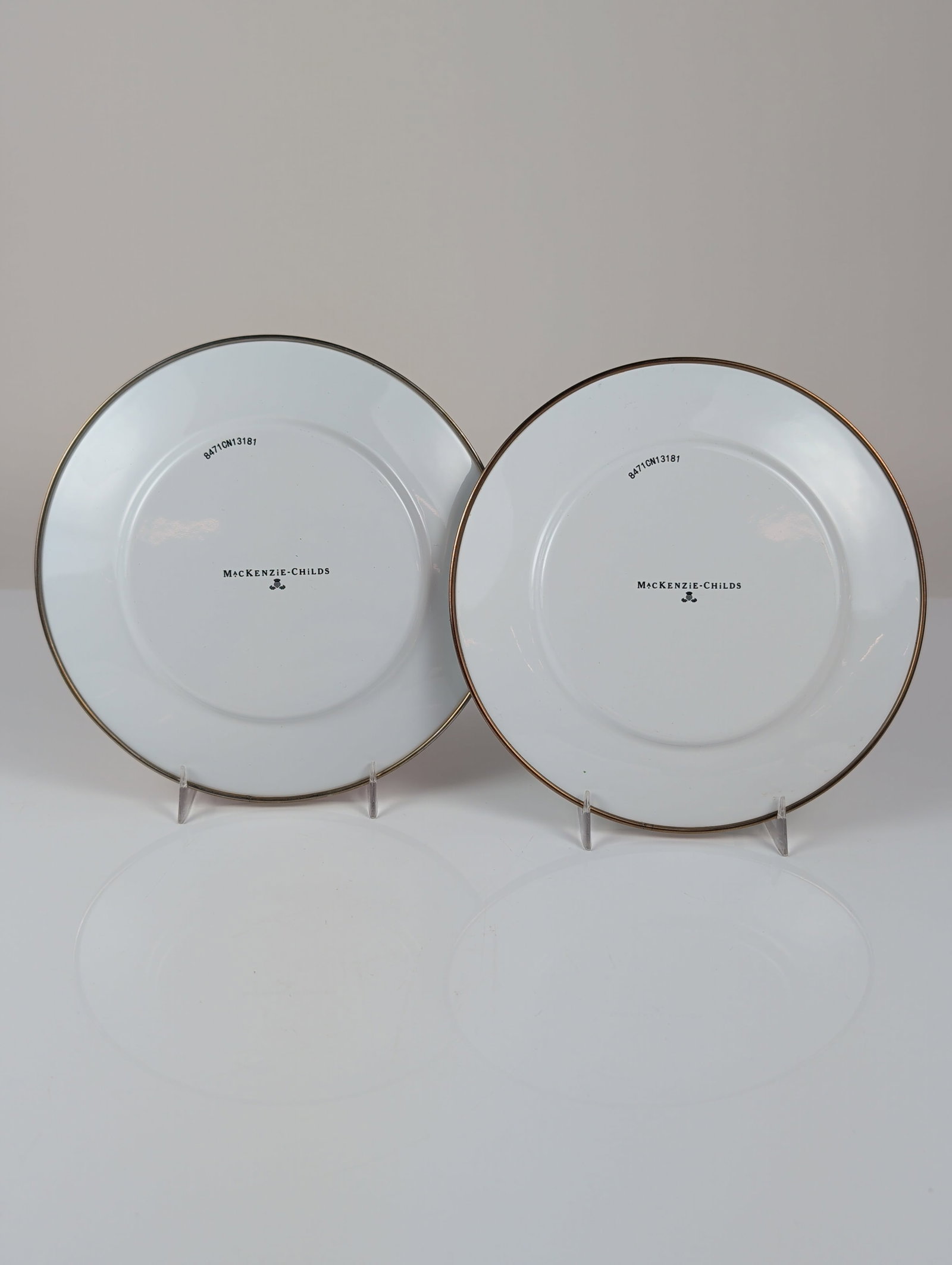 2pc MacKenzie-Childs Enamelware Plates - 4