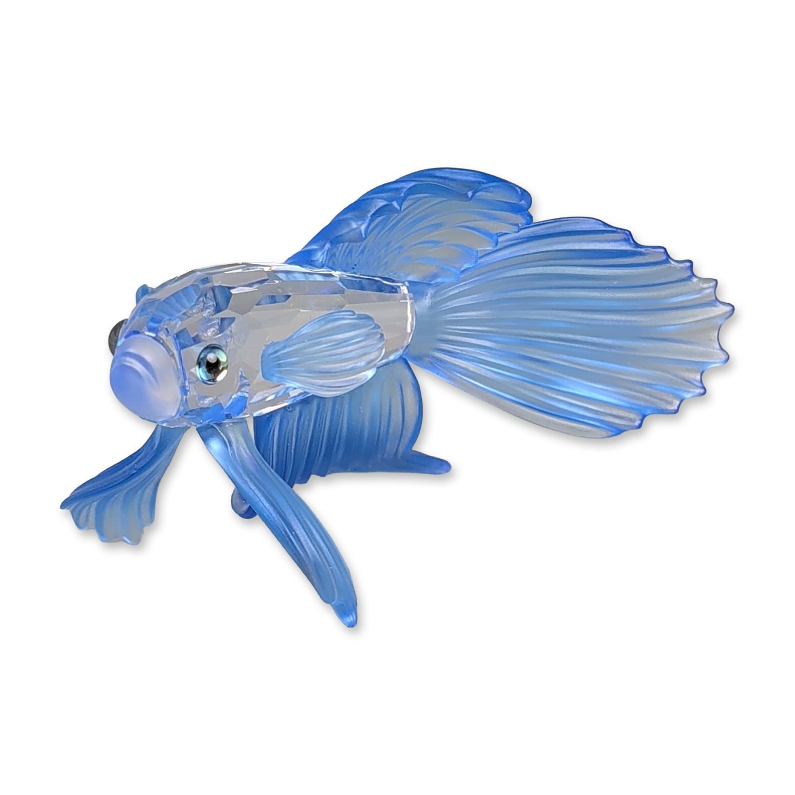 Swarovski Crystal Figurine, Blue Siamese Fighting Fish (1 of 6)