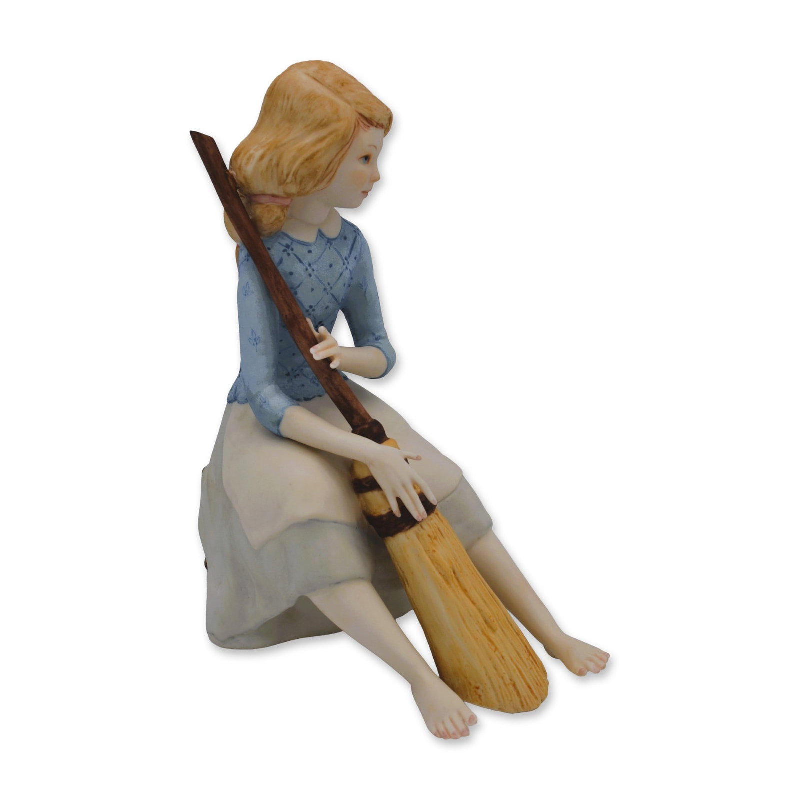 Cybis Porcelain Cinderella Sculpture, 1960, Early, Rare: Bisque Porcelain Decorated, hand created, hand painted by the Artisans of the Cybis Studios in Trenton, NJ, USA. Featuring Cinderella from the Children to Cherish Collection. Introduced in 1960. Hallm