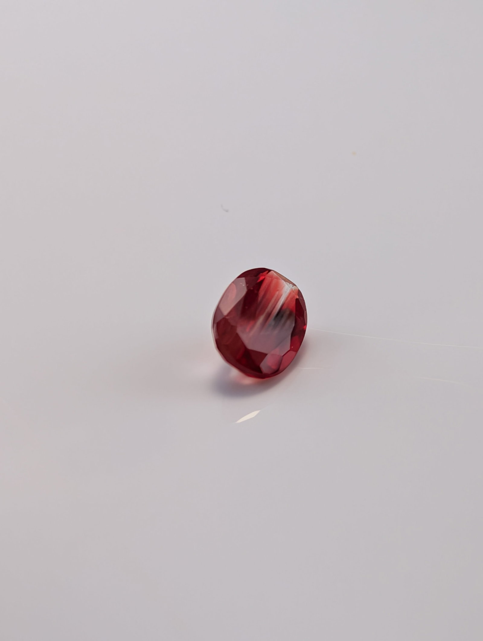 Oval Cut Red Stone - 2