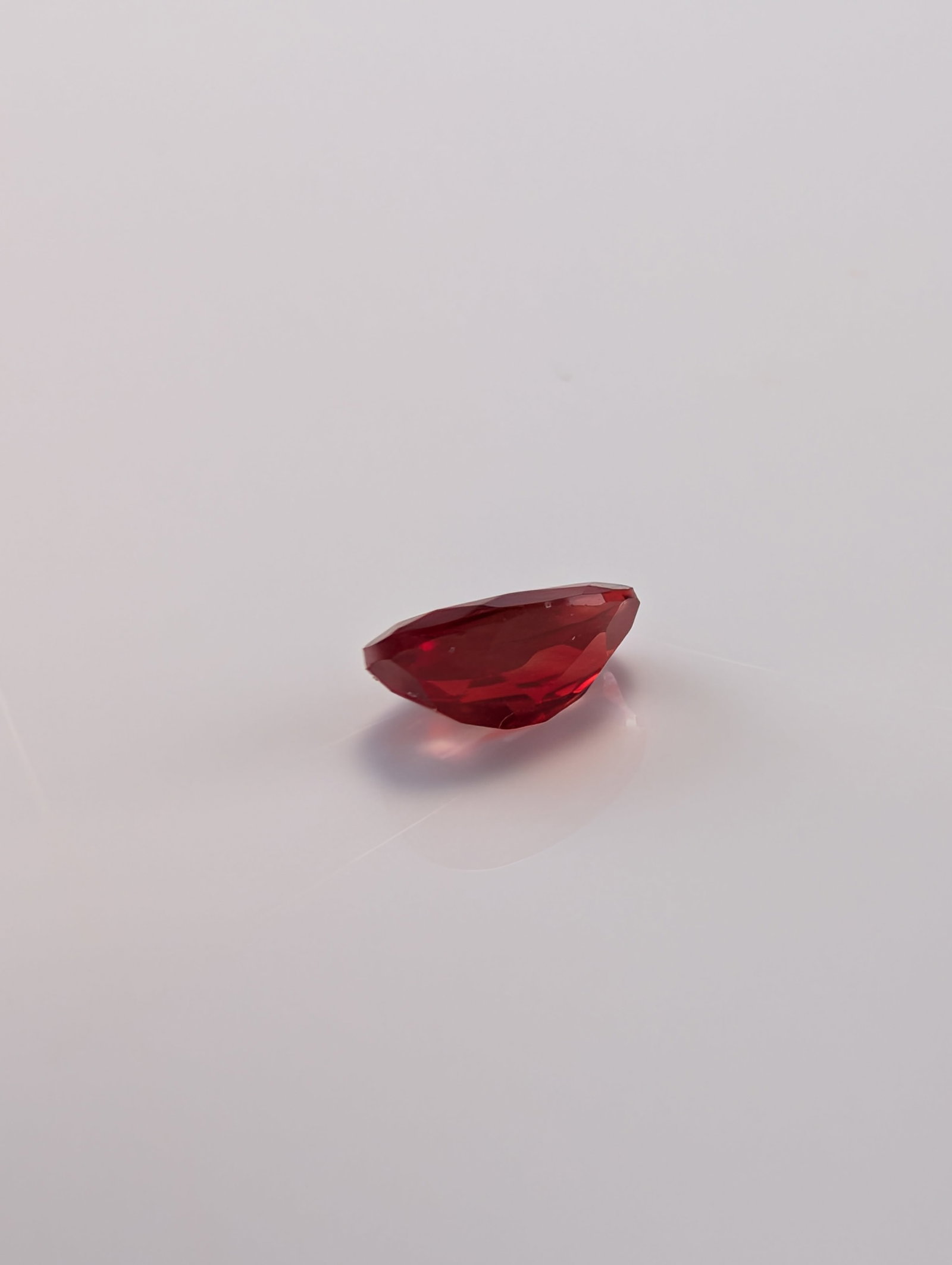 Oval Cut Red Stone - 3