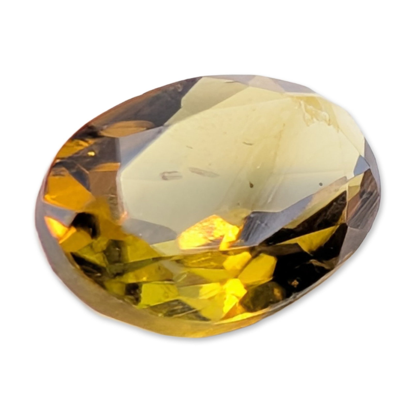 Oval Cut Honey Yellow Faceted Citrine Gemstone (1 of 4)