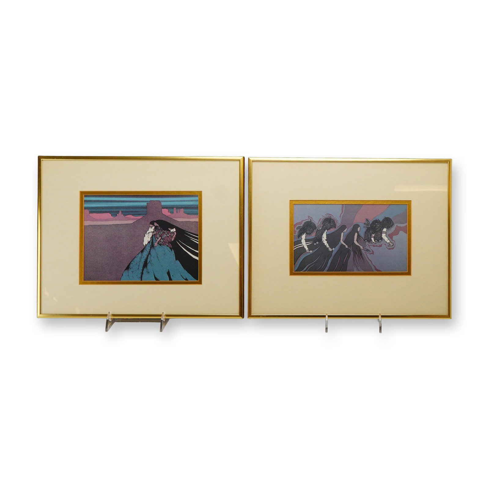 2pc Amado Maurilio Pena, Jr. (American b. 1943) Serigraph Prints (1 of 4)