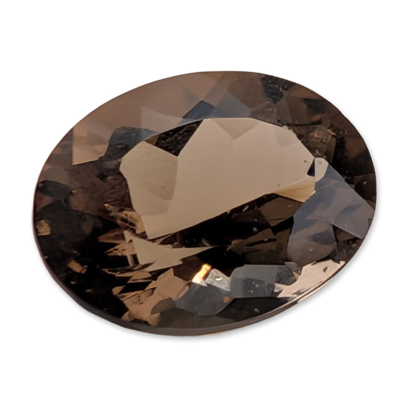 Loose Oval Mixed Cut Tourmaline Gemstone: Loose faceted tourmaline gemstone. The stone is fashioned in an oval mixed cut, featuring a brilliant-style crown and a step-cut pavilion with a large table facet. The color is a transparent, even,