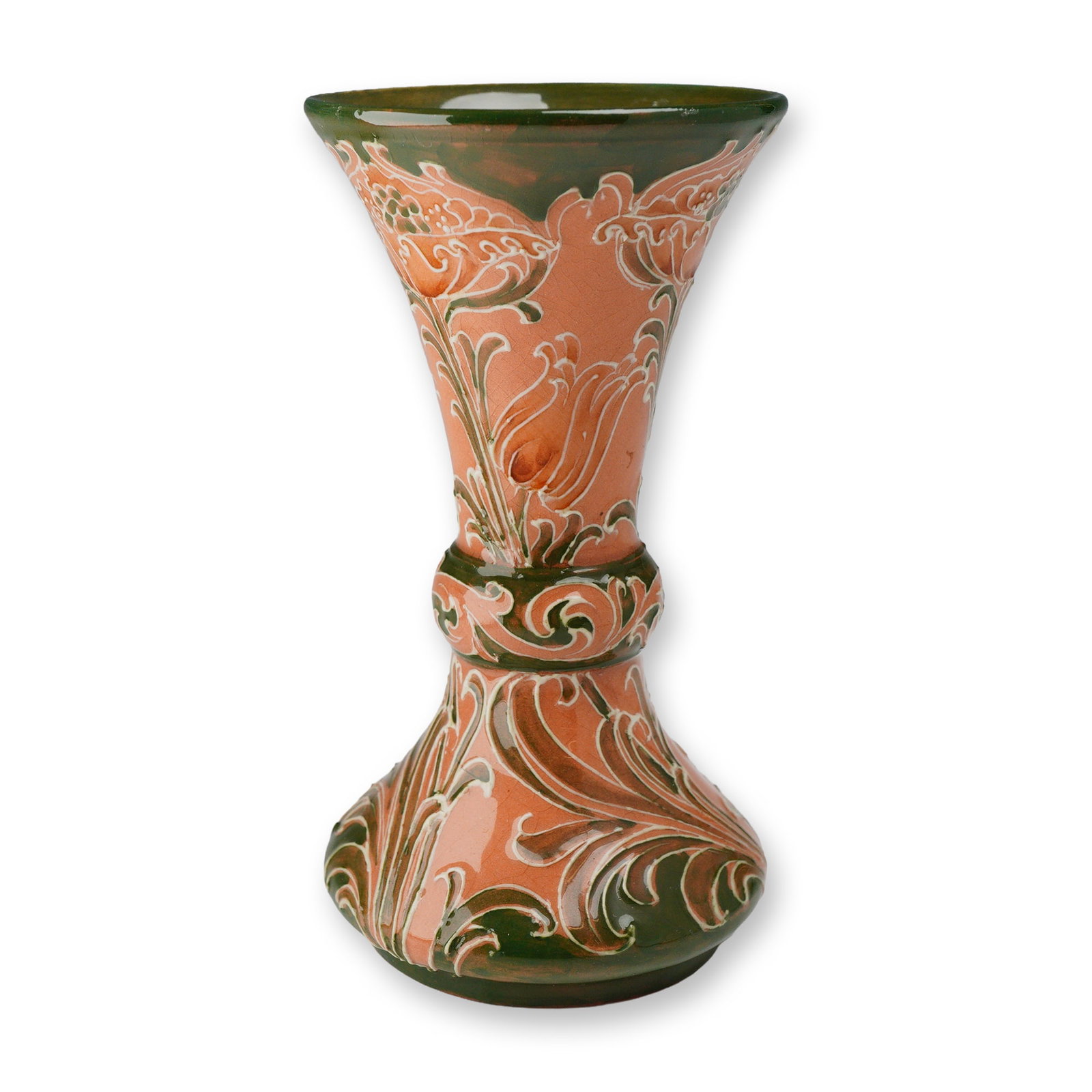 Moorcroft Small Florian Ware Trumpet Vase, Poppy (1 of 3)