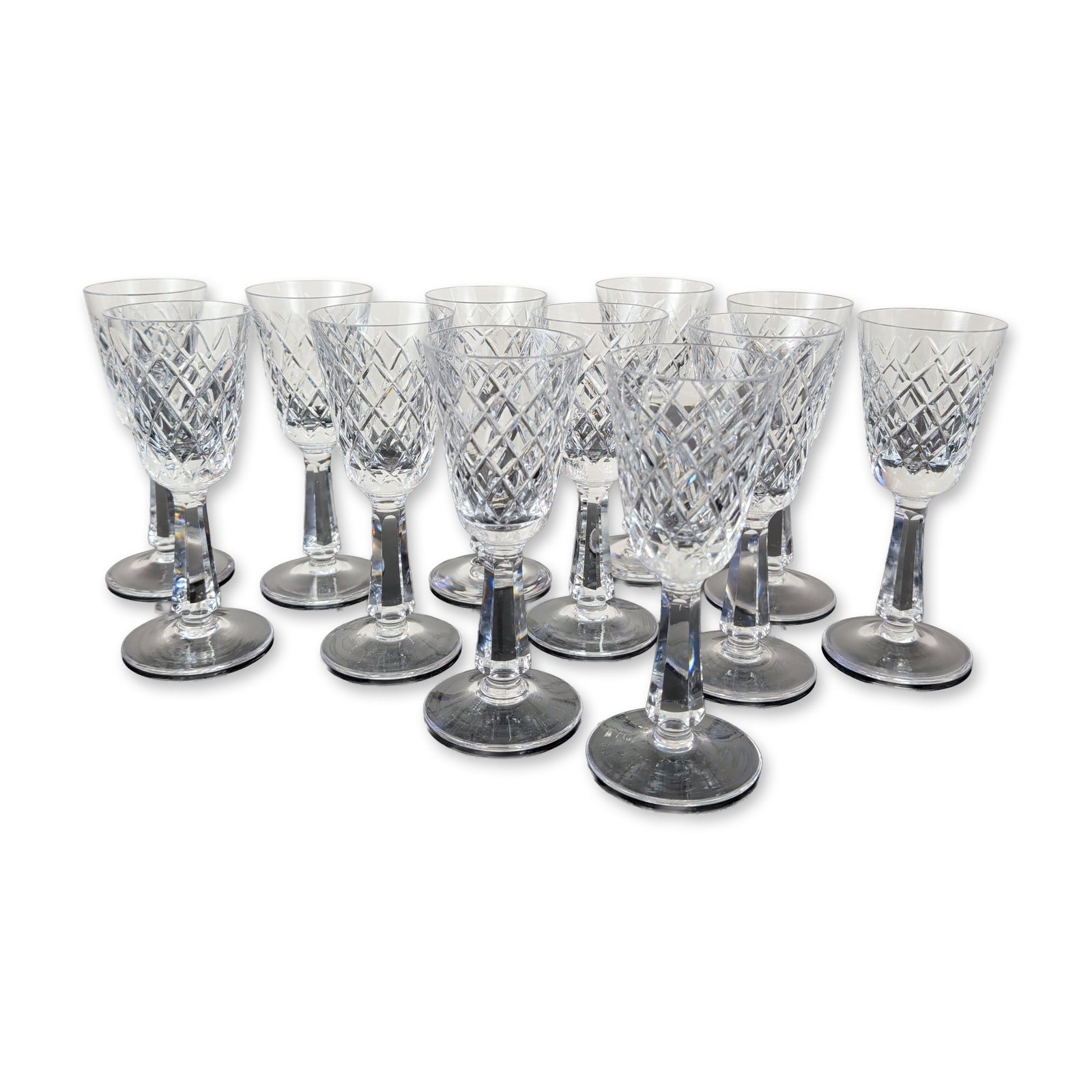 12pc Crystal Cut Wine Glasses (1 of 5)