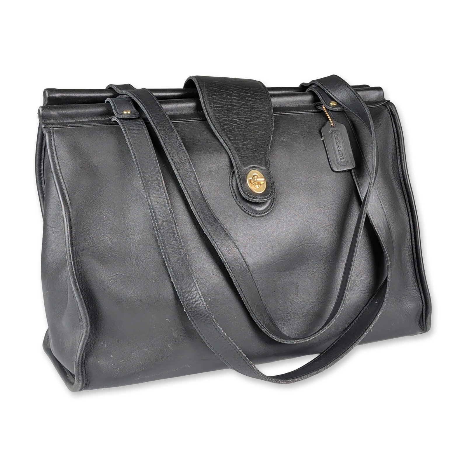 Coach Barclay Black Leather Tote Bag (1 of 7)