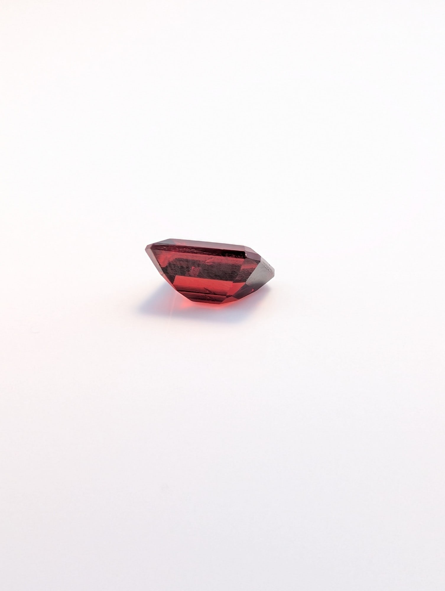 Emerald Cut Red Garnet Gemstone - 2