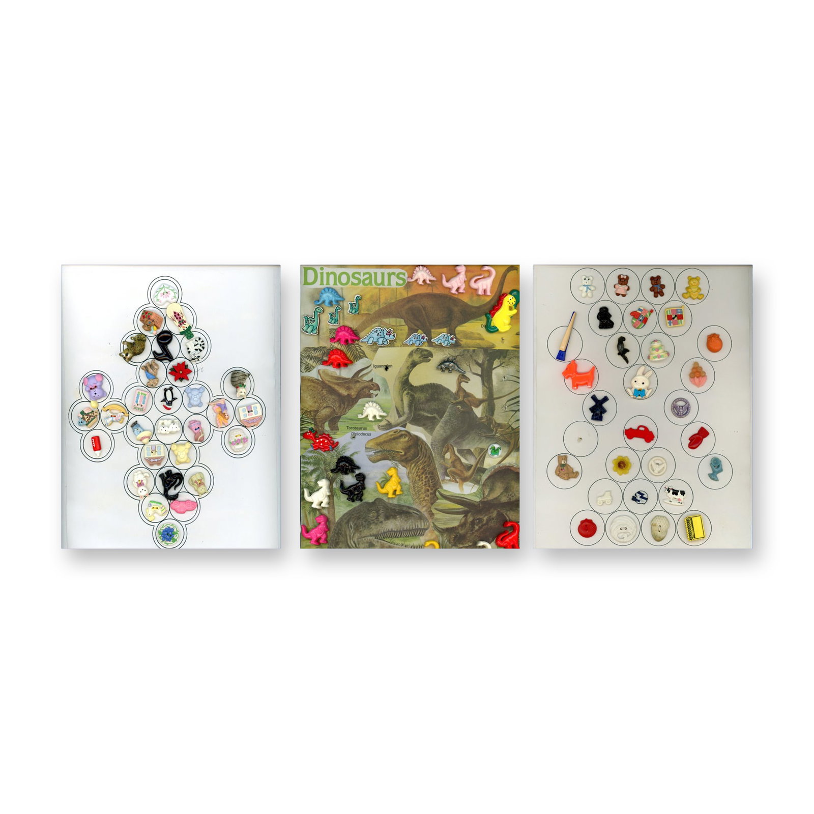 A LOT OF DIVISION THREE REALISTIC KIDDIE BUTTONS (1 of 4)