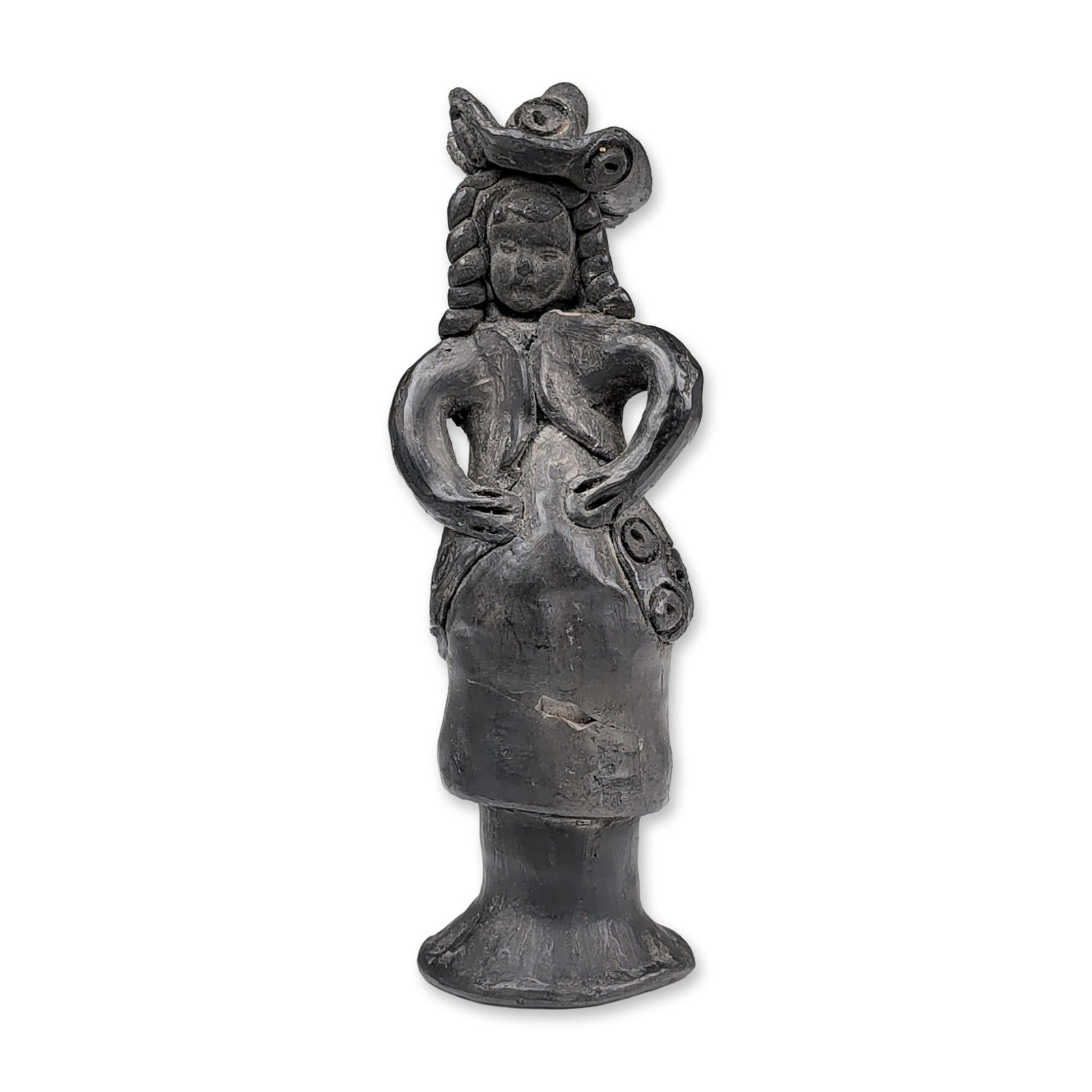 Vintage Dona Rosa Hand Molded Black Clay Figurine (1 of 5)