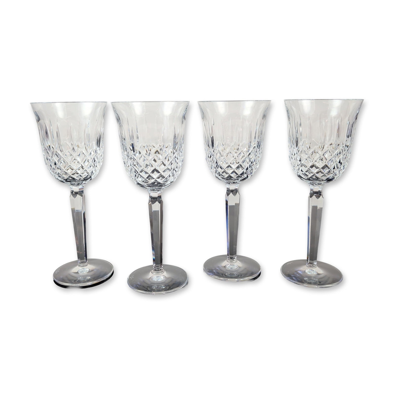 4pc Waterford Kelsey Pattern Lead Crystal Goblets (1 of 5)