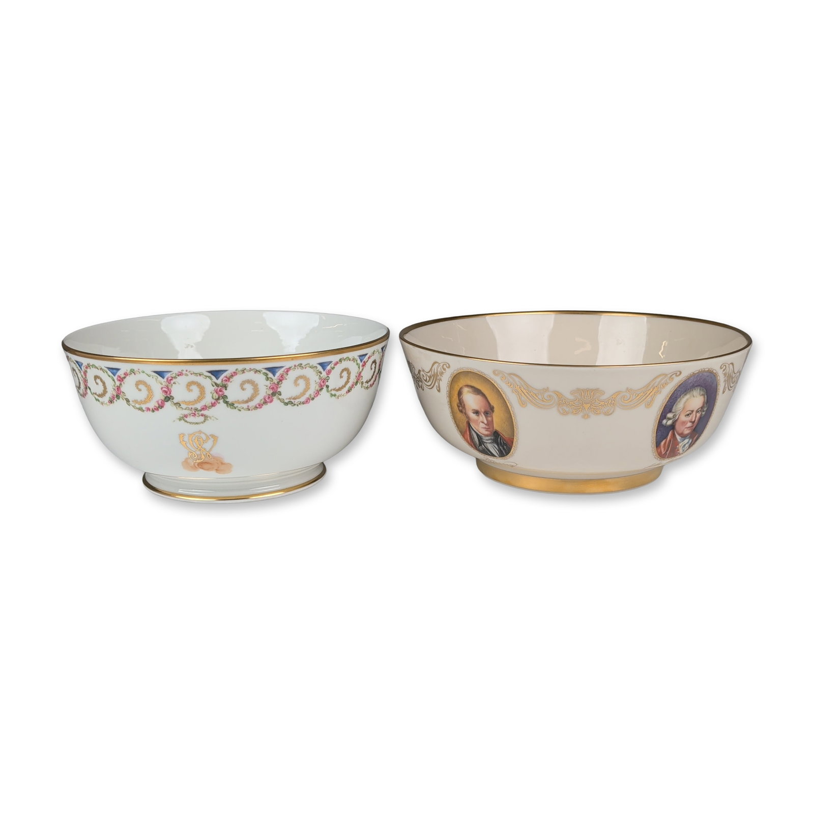 2pc Lenox Porcelain Patriots and Washington Monogram Commemorative Bowls (1 of 8)