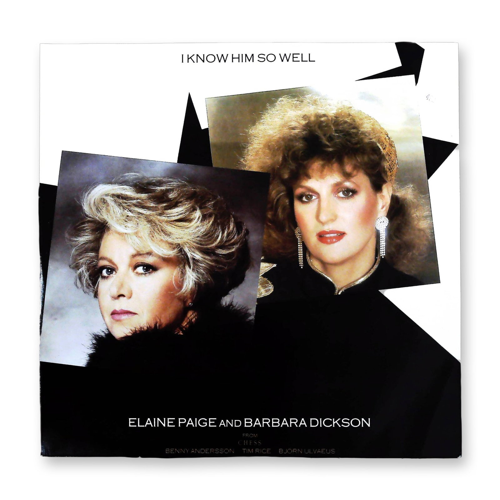 Elaine Paige and Barbara Dickson I Know Him So Well 12-Inch Single RCA CHESST 3 1984: This is a 12-inch vinyl single featuring the song I Know Him So Well from the musical Chess, performed by Elaine Paige and Barbara Dickson. The record was released in 1984 by RCA Records and distribut