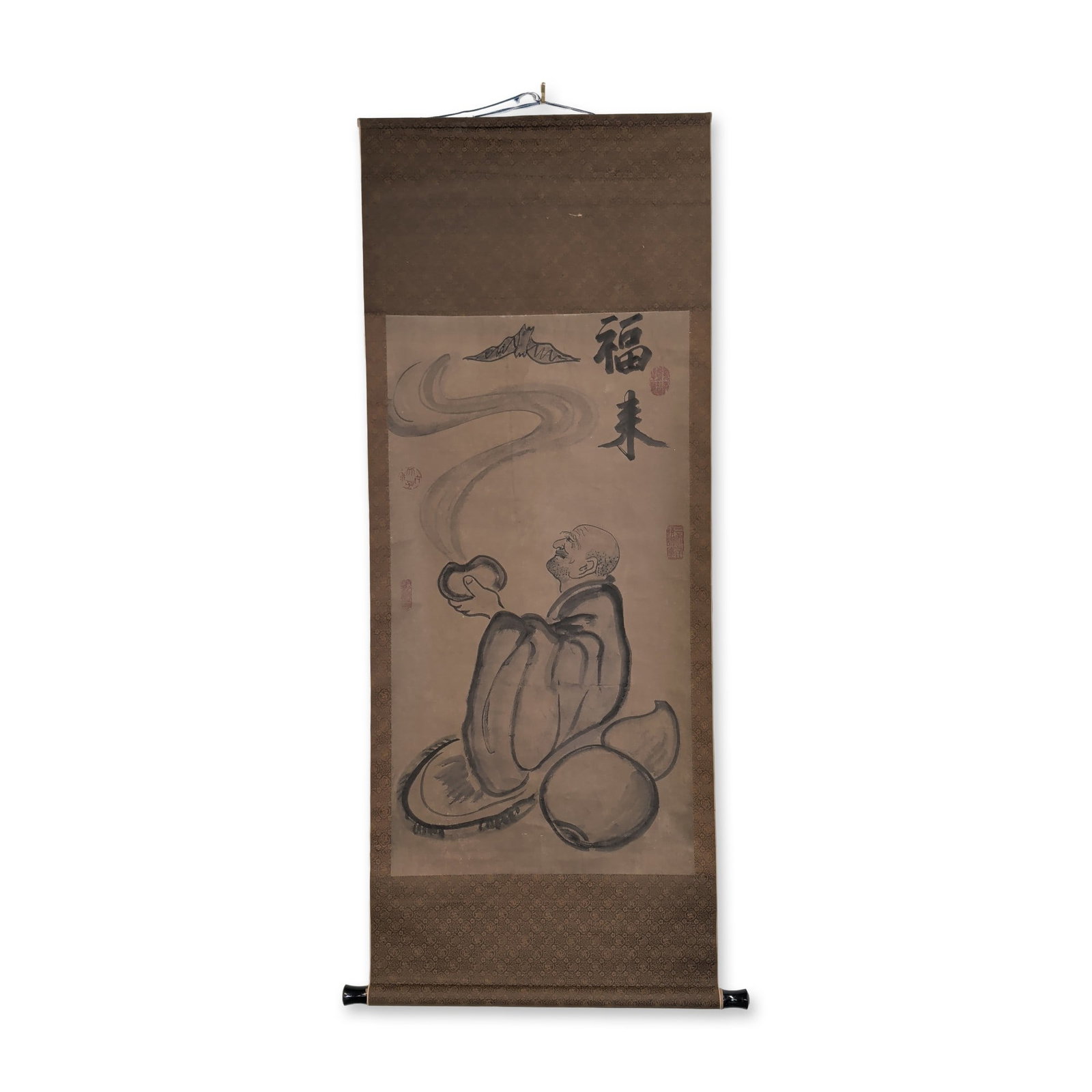 Japanese Ink and Washes on Paper Hanging Scroll (1 of 5)