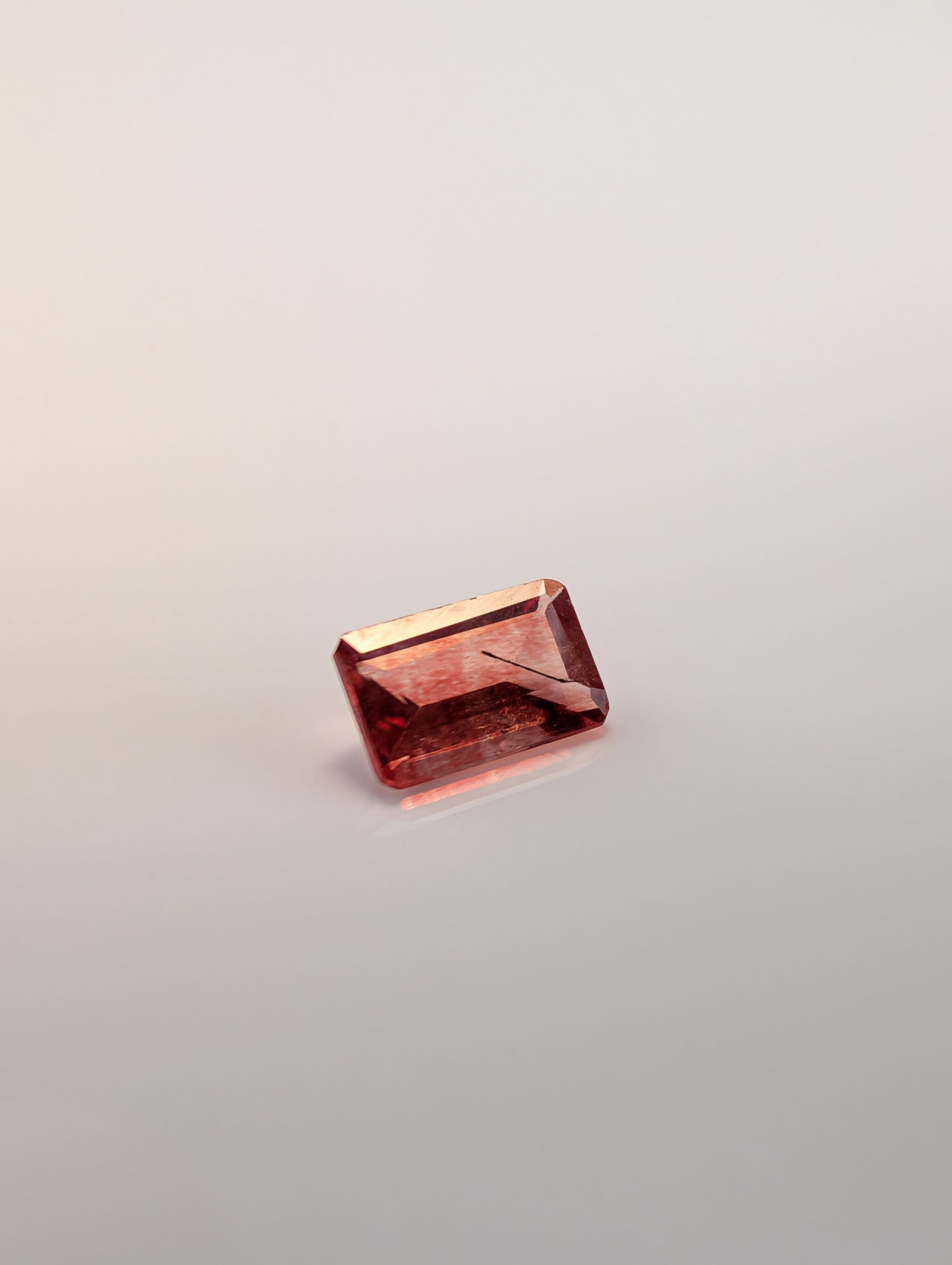 Oregon Sunstone Rectangular Emerald Cut Gemstone - 2