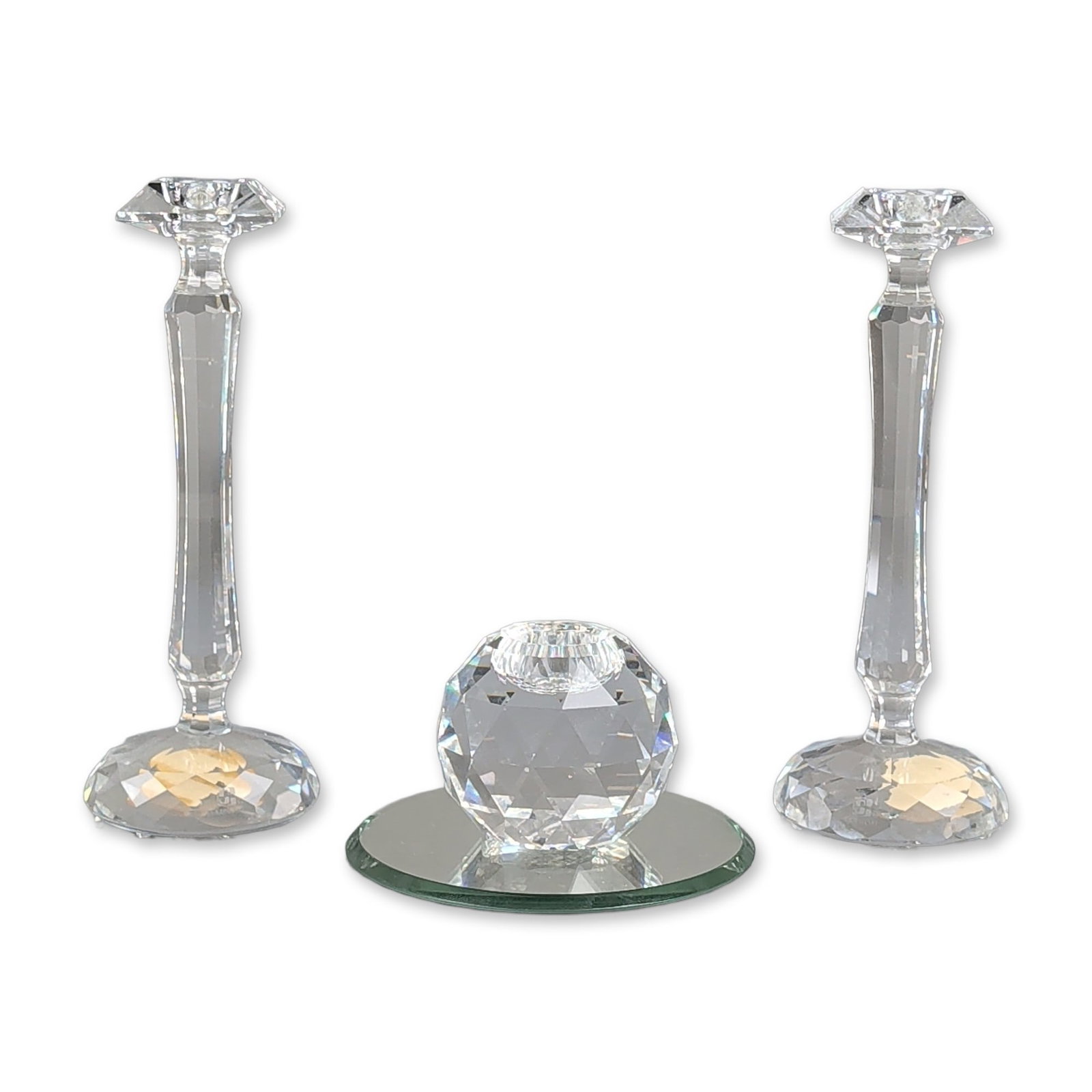 3pc Swarovski Silver Crystal Candle Holders (1 of 4)