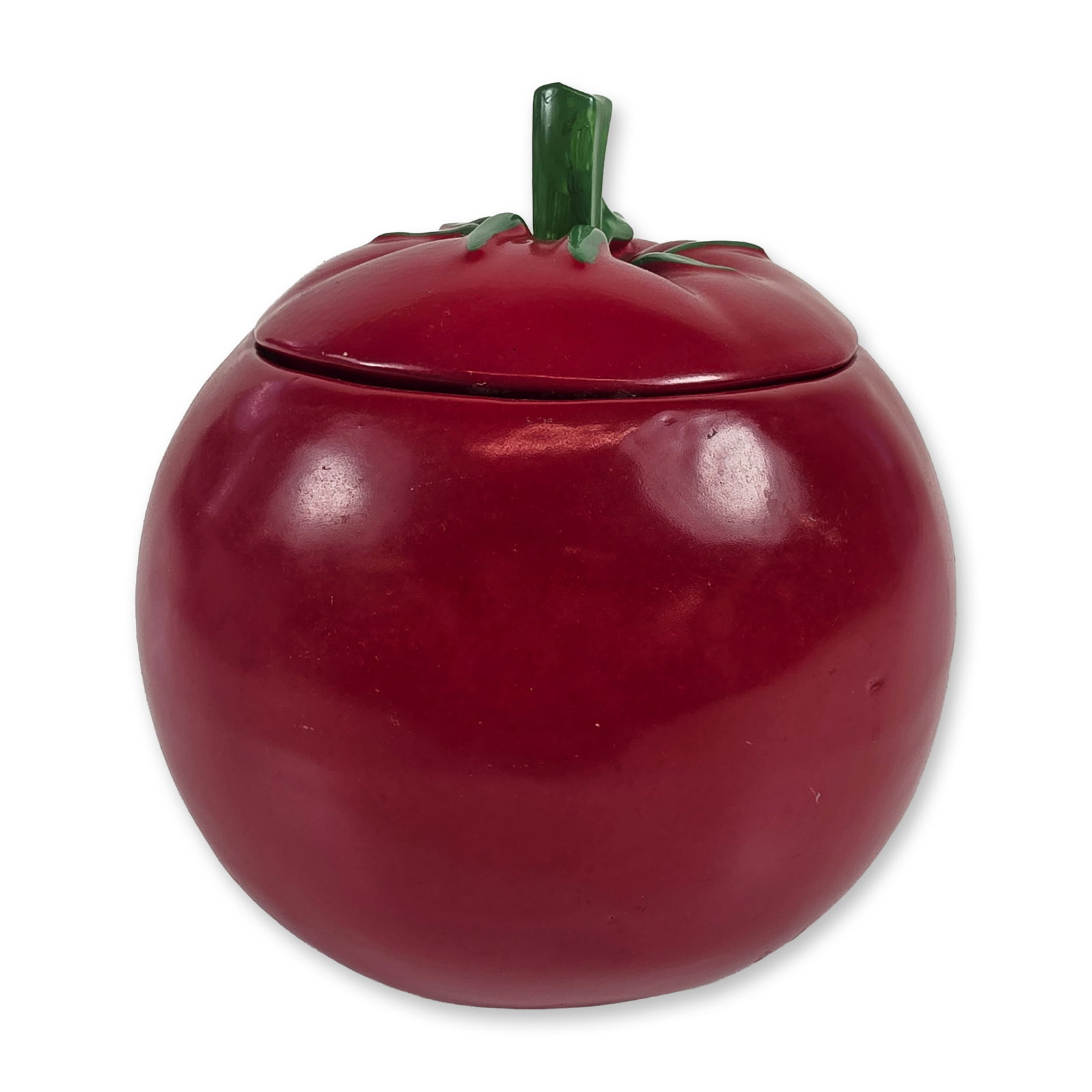 McCoy Pottery Red Ceramic Tomato Cookie Jar (1 of 4)