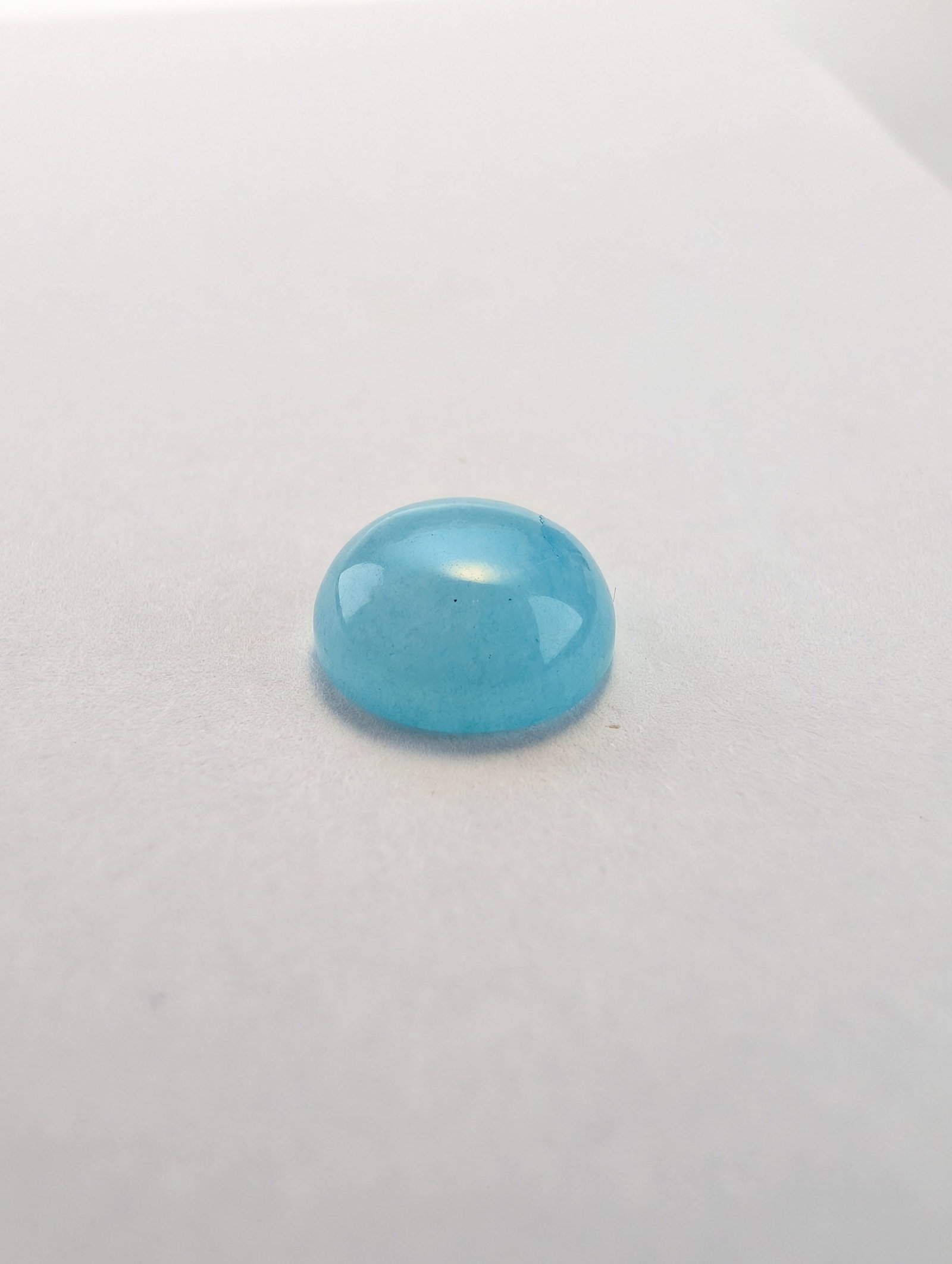 Round Light Blue Cabochon Gemstone - 2