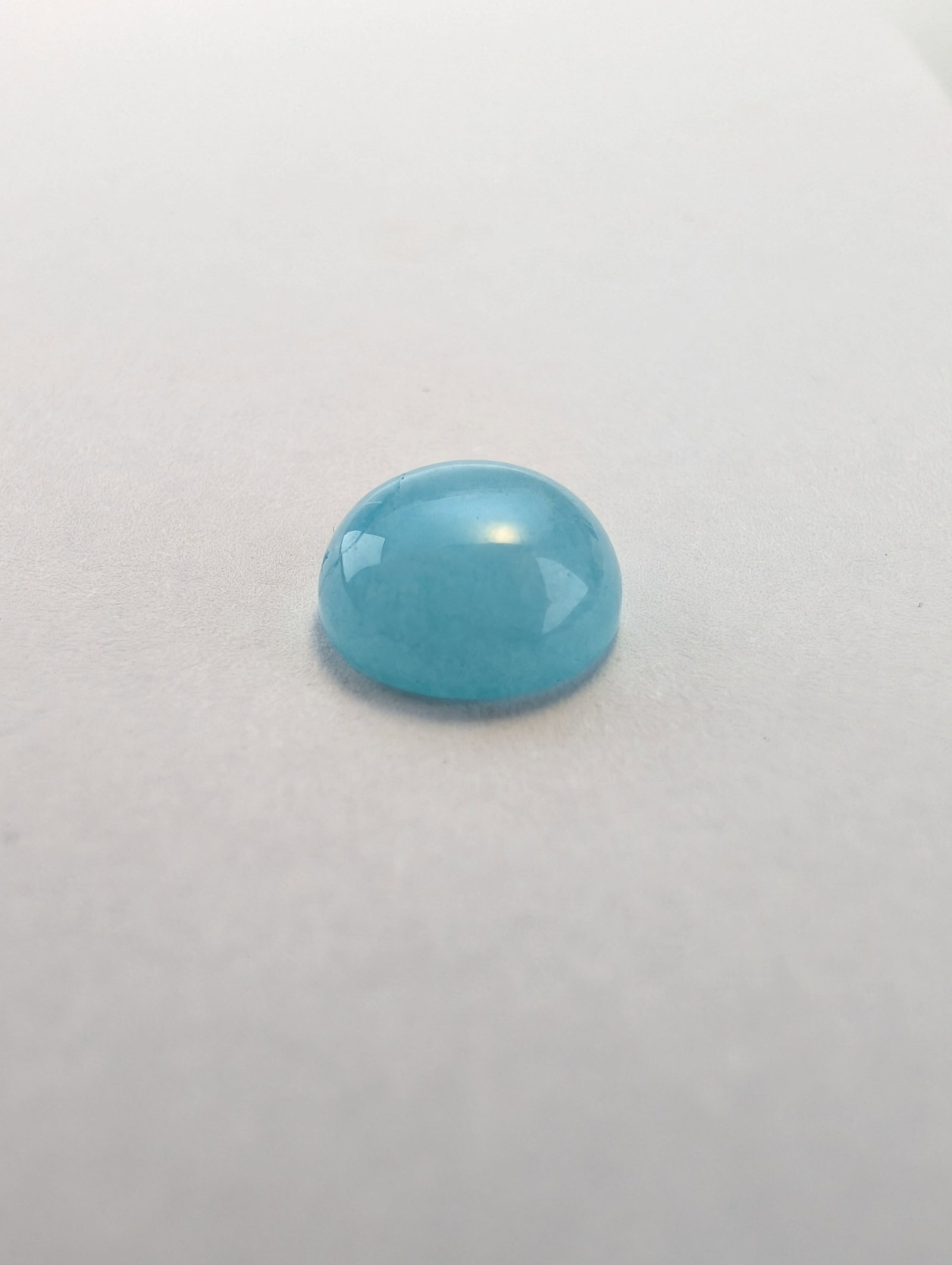 Round Light Blue Cabochon Gemstone - 3