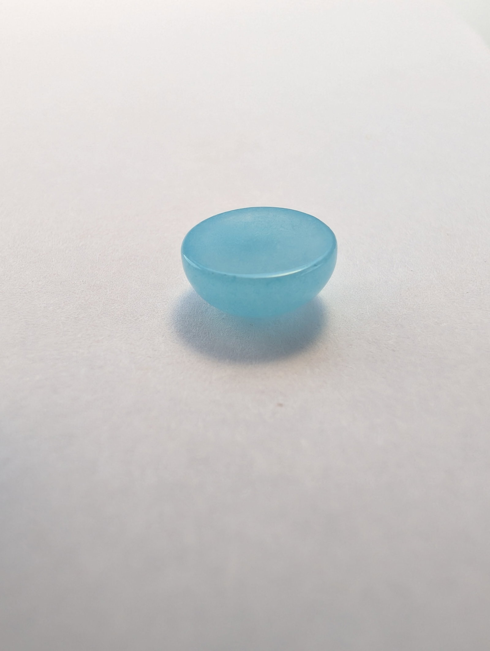 Round Light Blue Cabochon Gemstone - 4