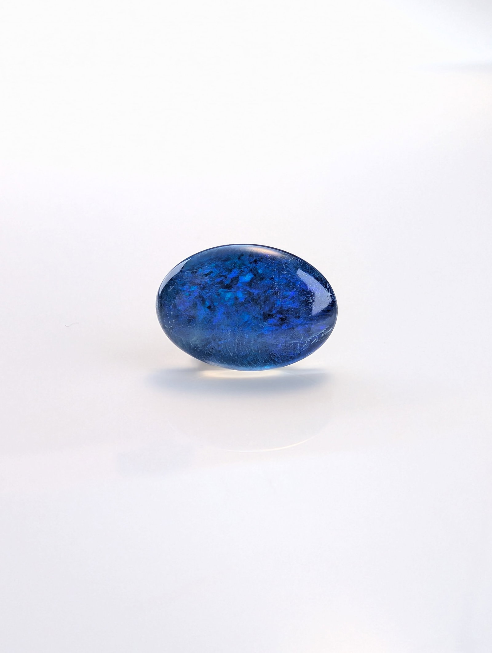Oval Blue Opal Doublet Cabochon - 3