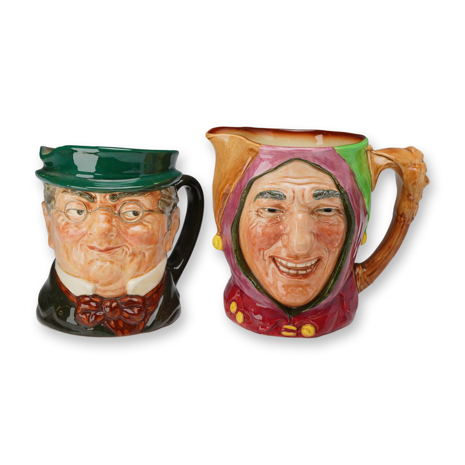 2pc Royal Doulton Large Character Jugs, Mr. Pickwick Old D6060 and Touchstone D5613 (1 of 3)