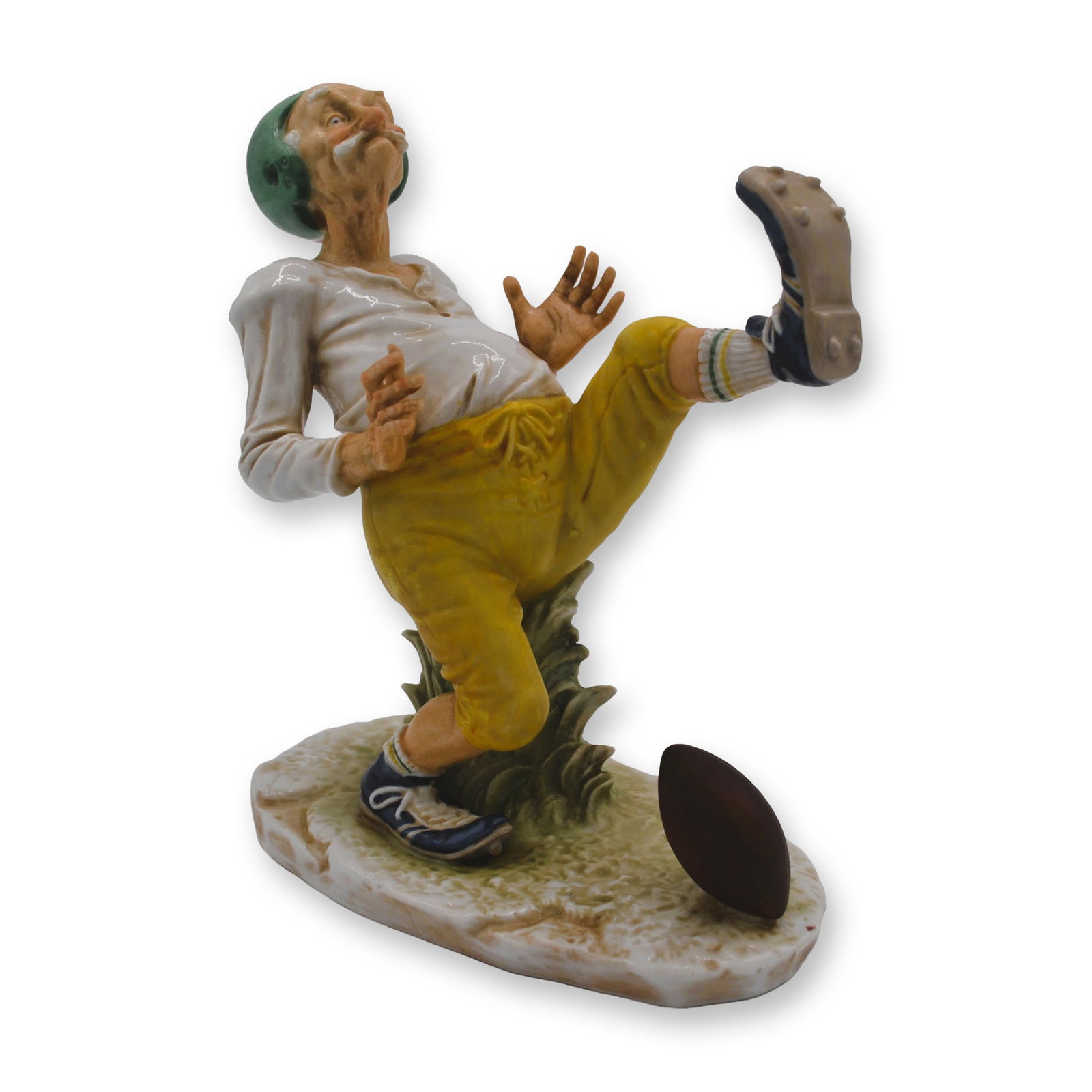 Stefani Porcelain "The Duffer" #11 Football Kicker Figurine, Vintage (1 of 4)