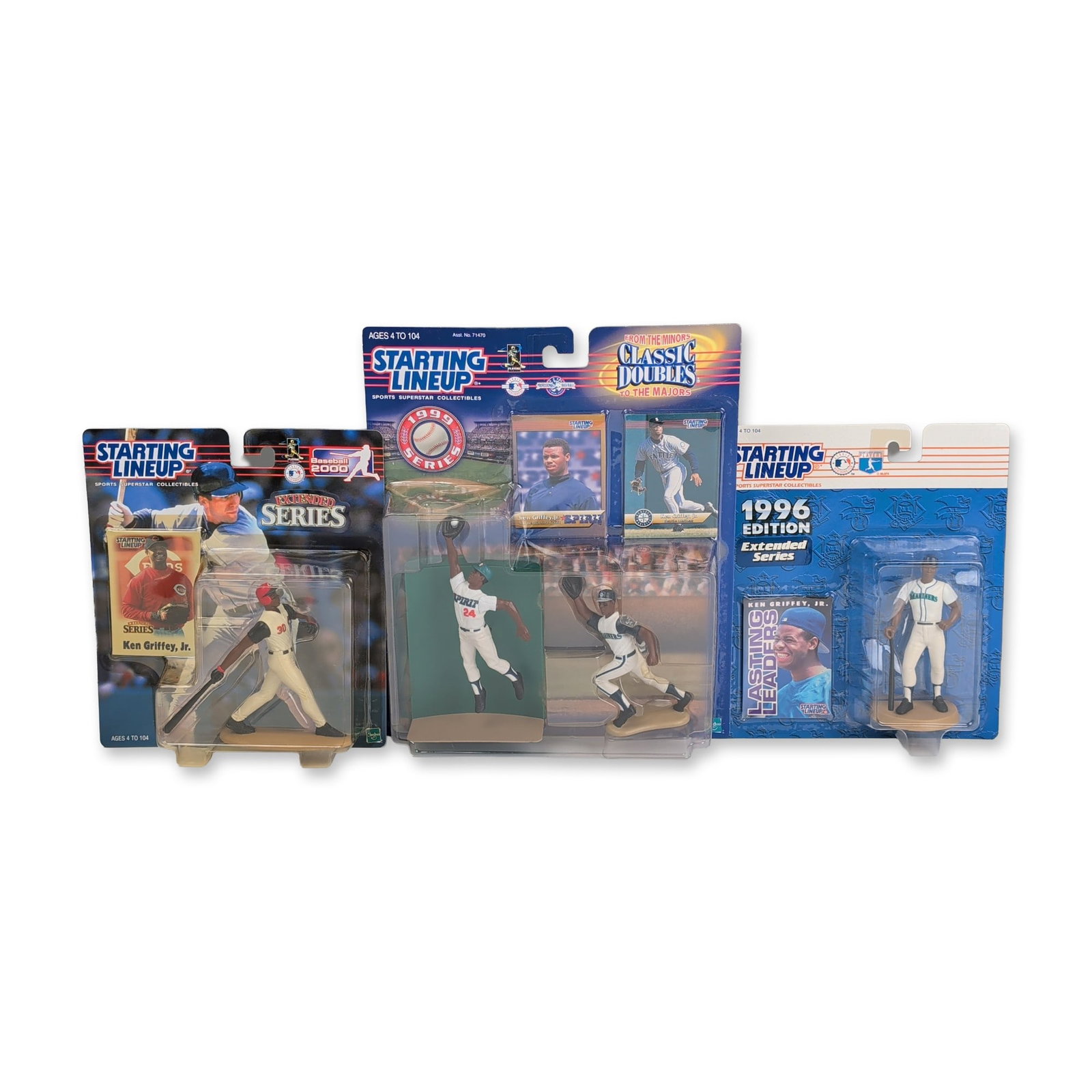 Three Kenner and Hasbro Starting Lineup Ken Griffey Jr. Figures (1 of 3)