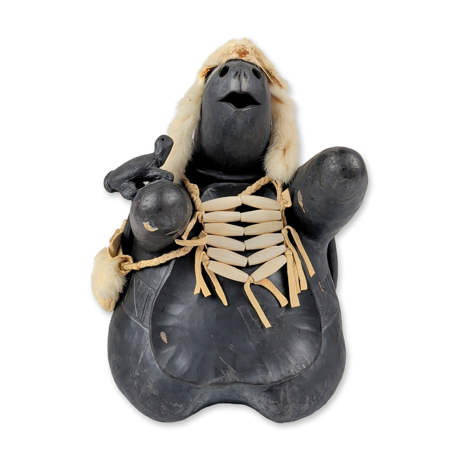 Randy Chitto (Native American, b. 1962) Blackware Pottery, Turtle (1 of 6)