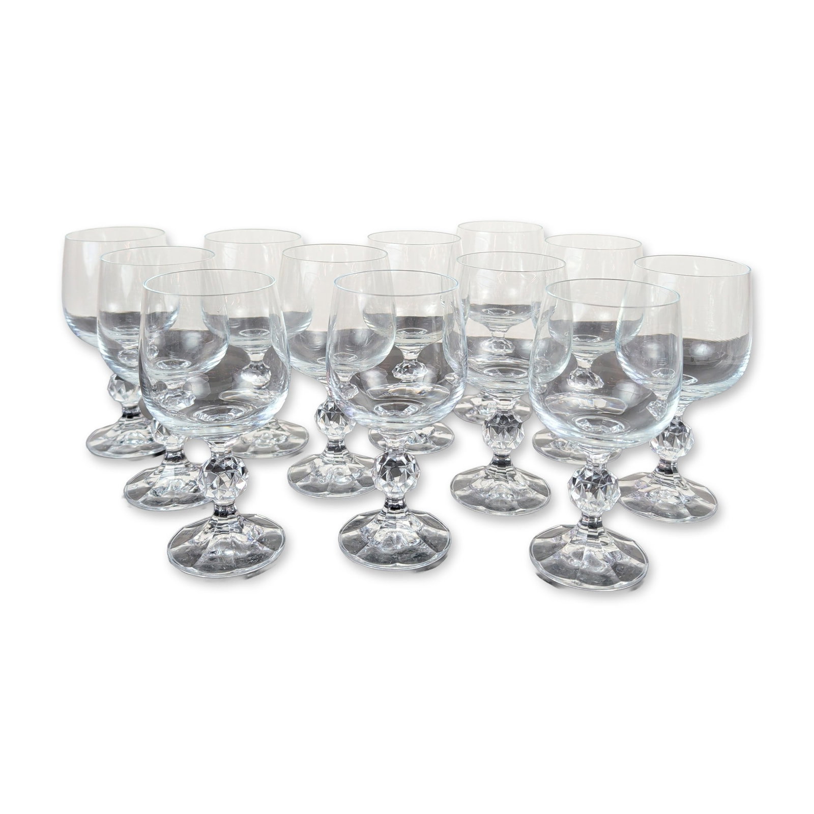 12pc Bohemia Crystal Claudia Pattern Goblets (1 of 4)