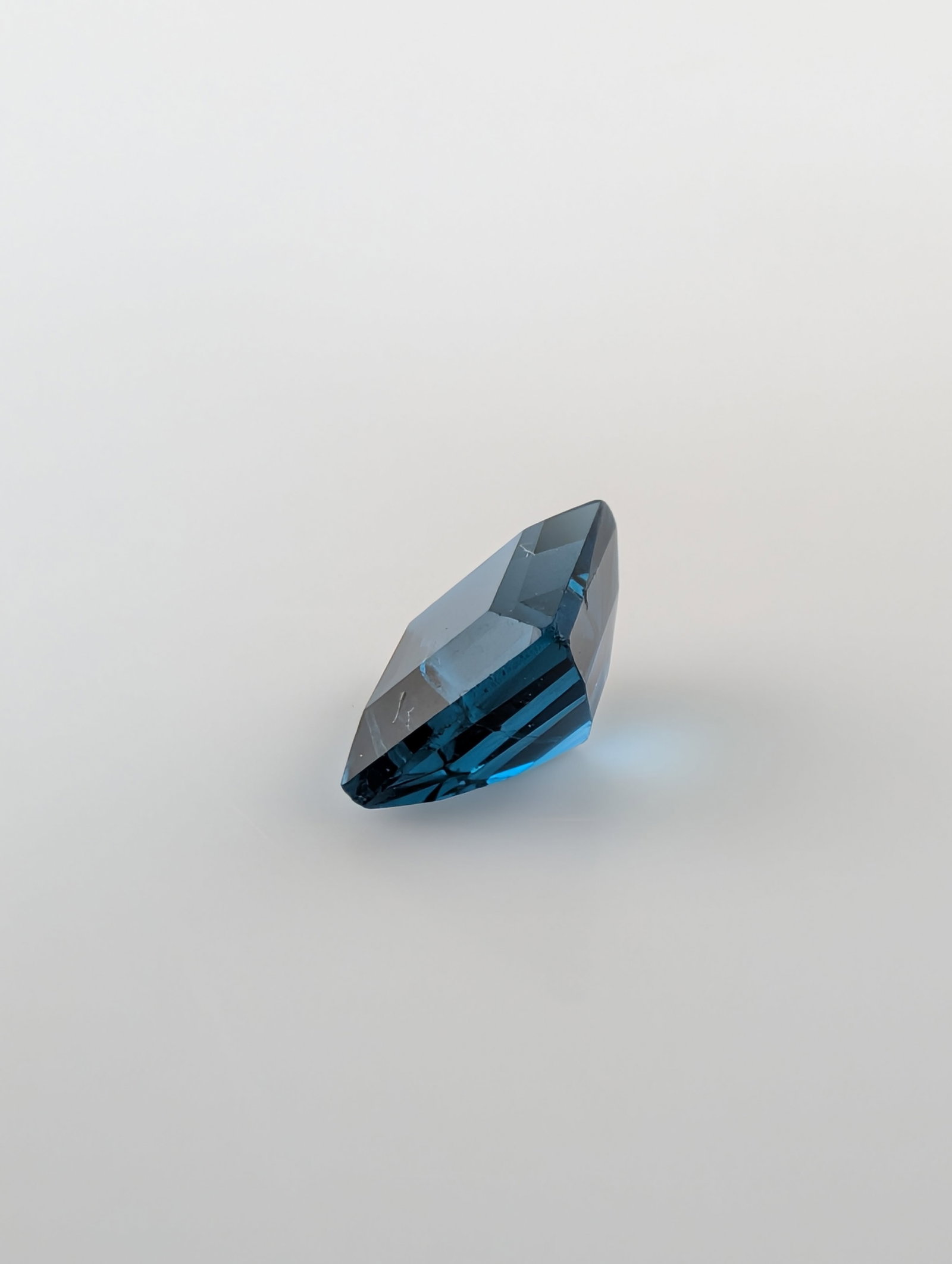 Square Step Cut Deep Blue Topaz Gemstone - 2