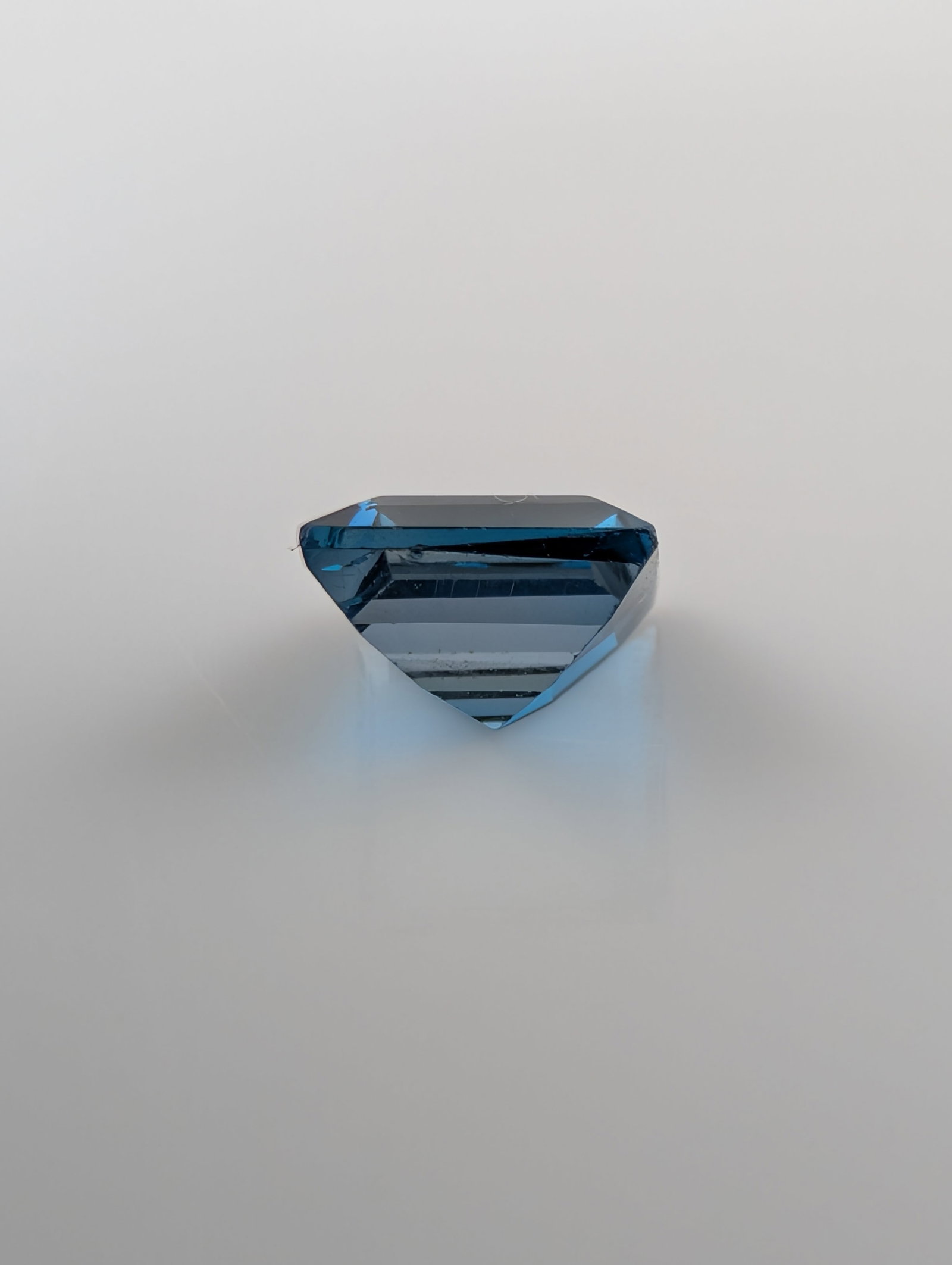 Square Step Cut Deep Blue Topaz Gemstone - 3