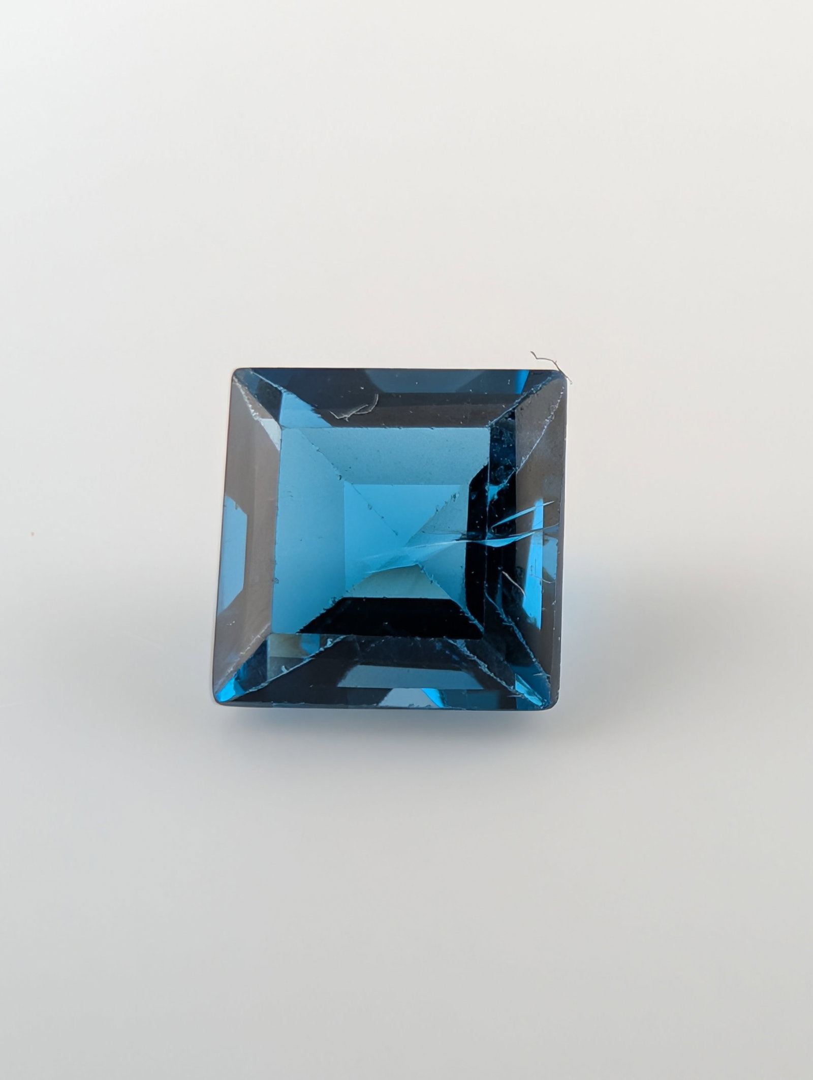 Square Step Cut Deep Blue Topaz Gemstone - 4