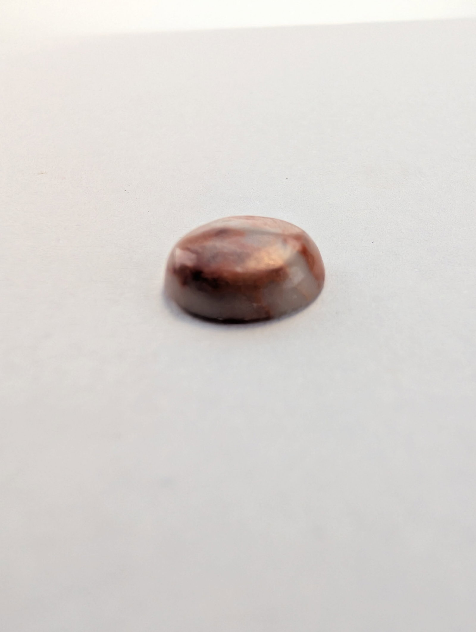 Round Mottled Red Gemstone Cabochon - 2