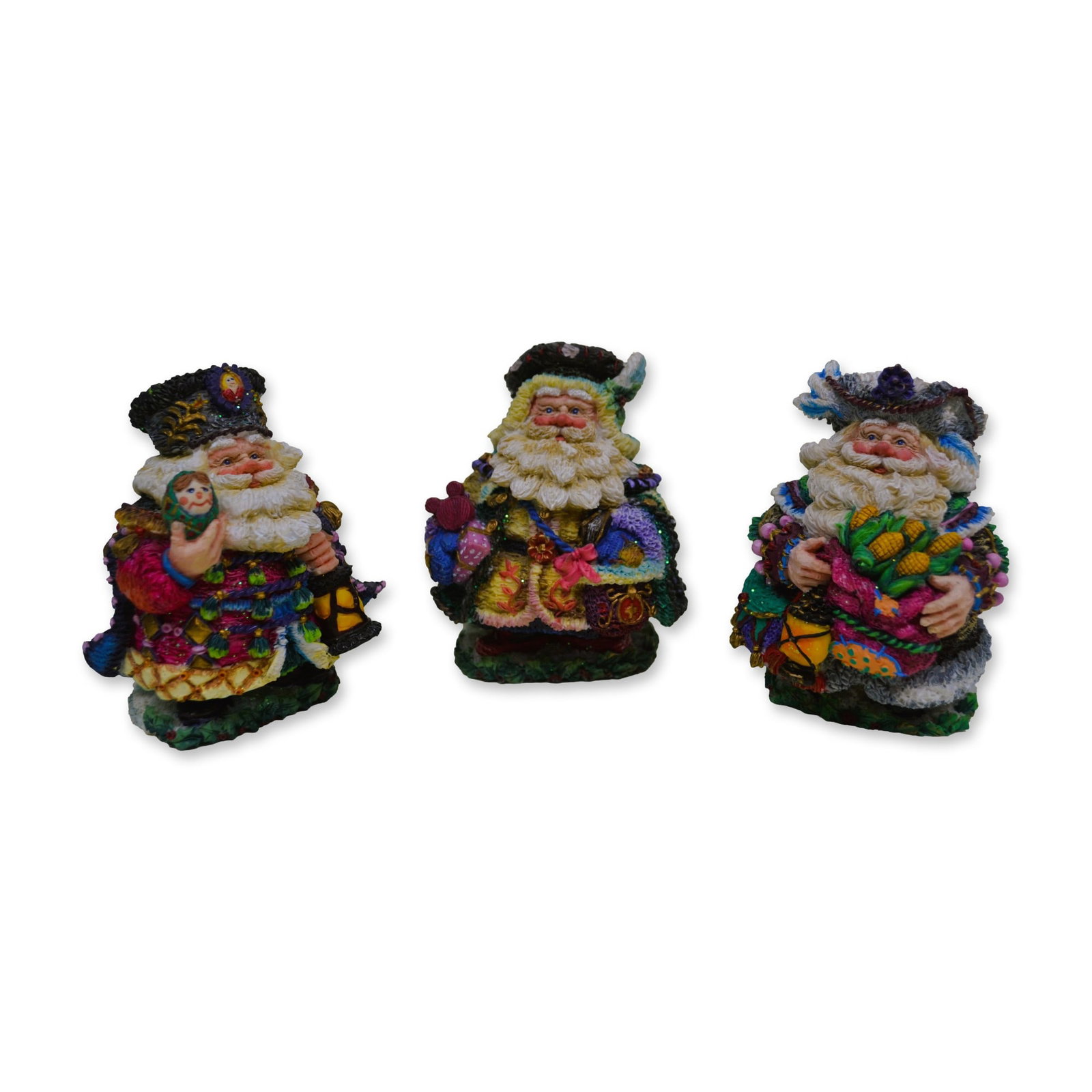 3Pc Possible Dreams Crinkle Claus International Collection Figurines, 1997 (1 of 5)