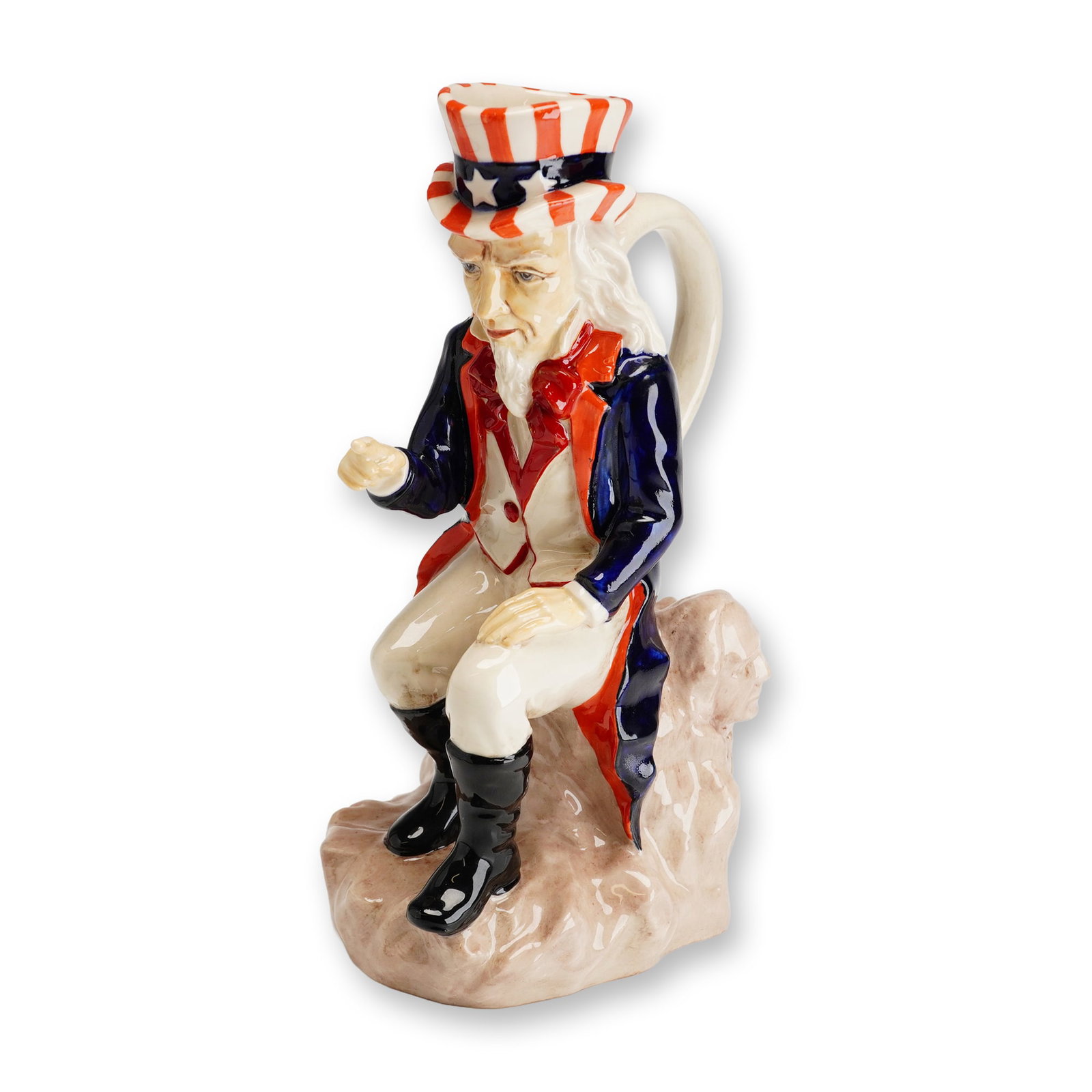Kevin Francis and Peggy Davies Ceramic Toby Jug, Uncle Sam (1 of 3)