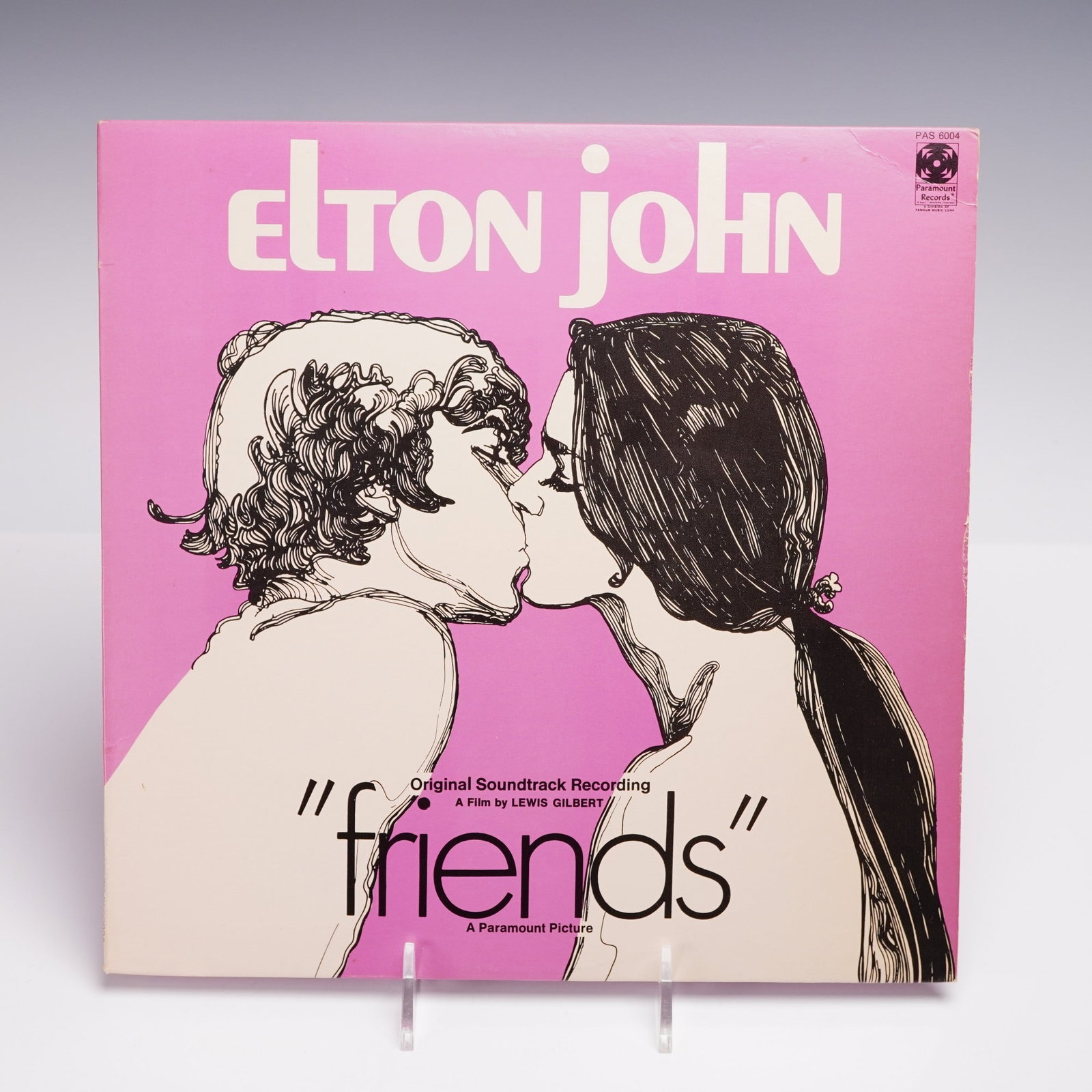 Paramount Records Elton John Vinyl Record, Friends: This original 12-inch vinyl soundtrack recording features Elton John' 1971 album Friends, composed in collaboration with lyricist Bernie Taupin for the Paramount Pictures film directed by Lewis Gilber