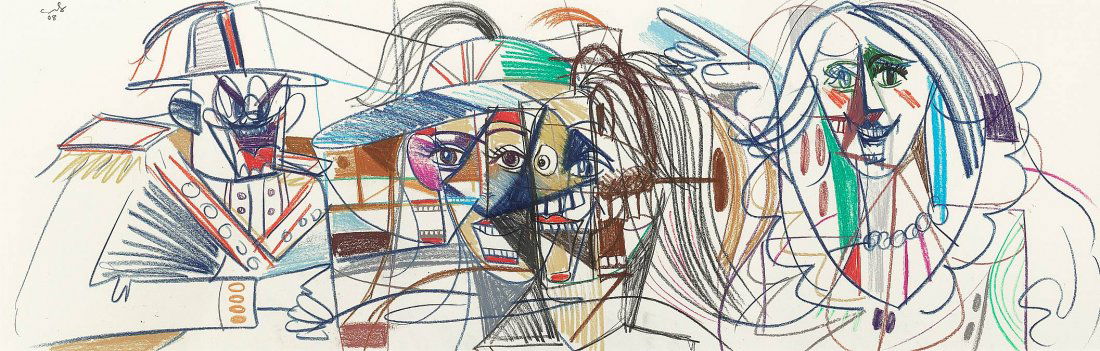 La Fille du Regiment - George Condo: ORIGINAL DRAWING (1 of 5)